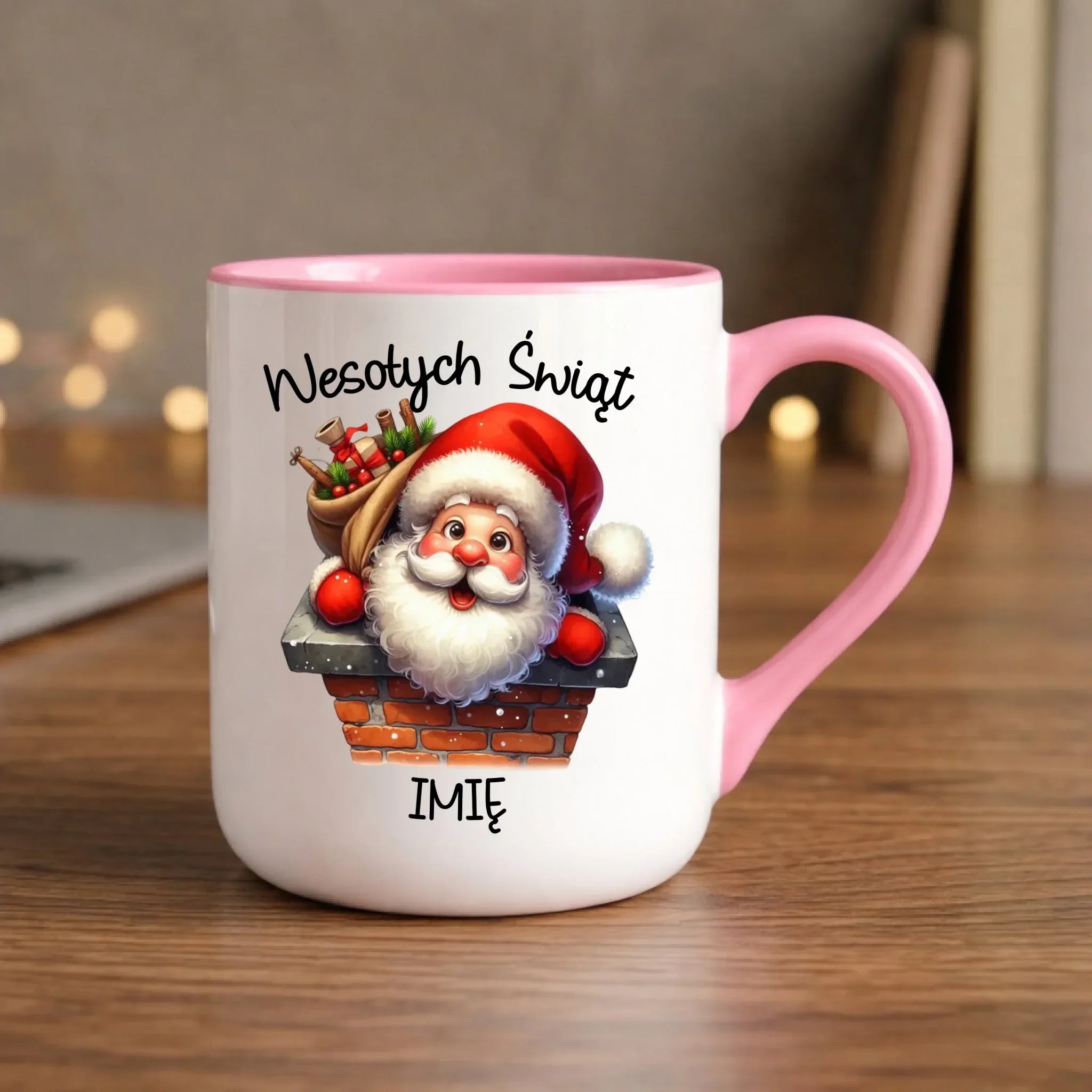 Kubek elegant świąteczny - prezent na Mikołajki Mikołaj - personalizowany BN08 - StoryCups.pl