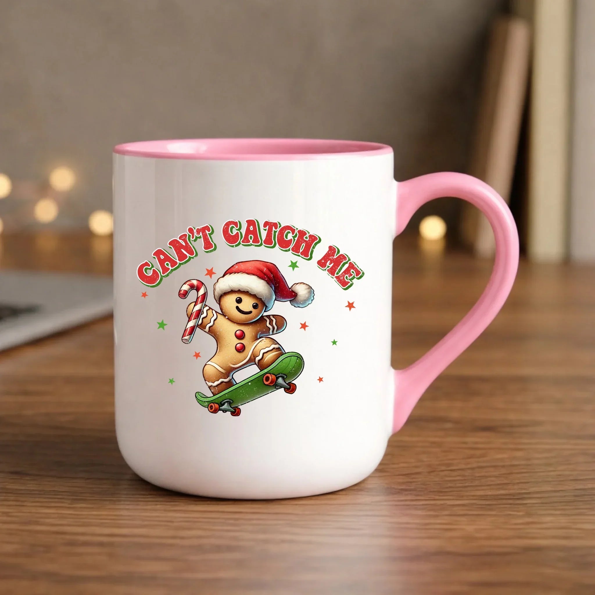 Kubek elegant świąteczny - Piernik na deskorolce Can't catch me BN45 - StoryCups.pl