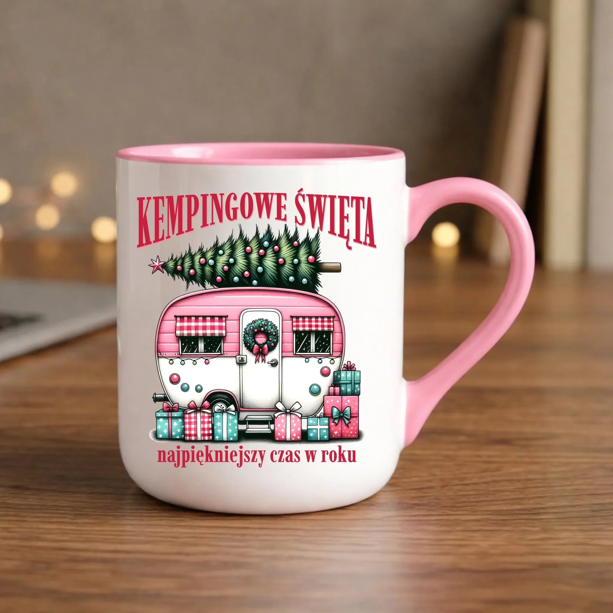 Kubek elegant świąteczny - Kamper Kempingowe Święta BN40 - StoryCups.pl
