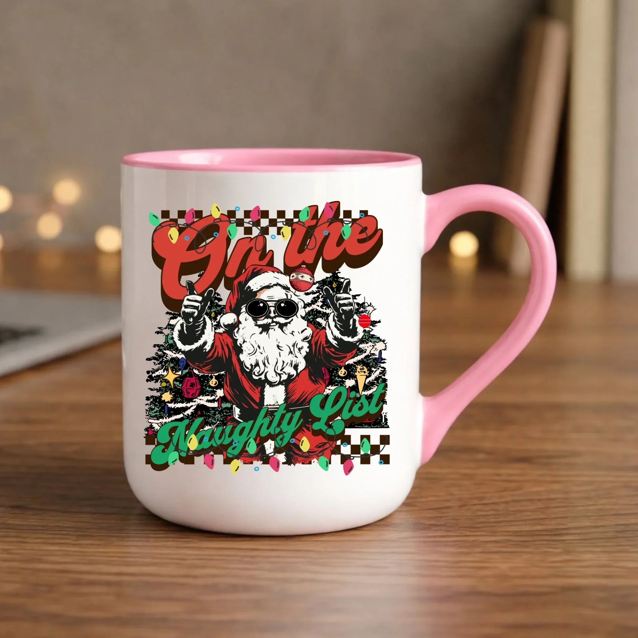 Kubek elegant świąteczny - On the Naughty List BN50 - StoryCups.pl