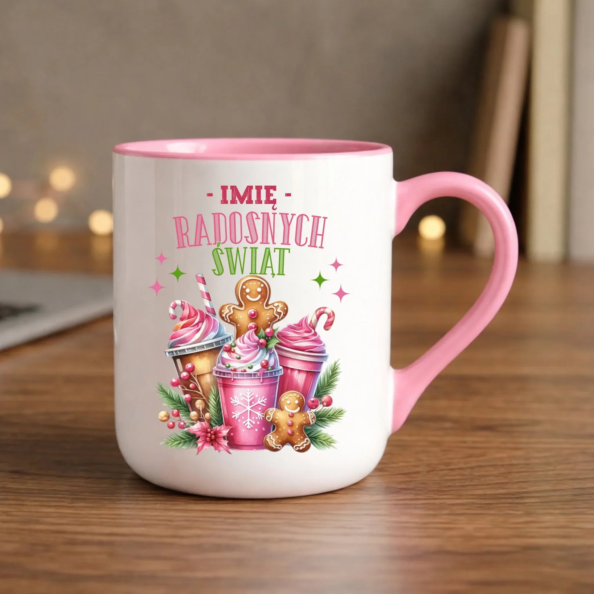 Kubek elegant świąteczny - Radosnych Świąt - personalizowany BN58 - StoryCups.pl