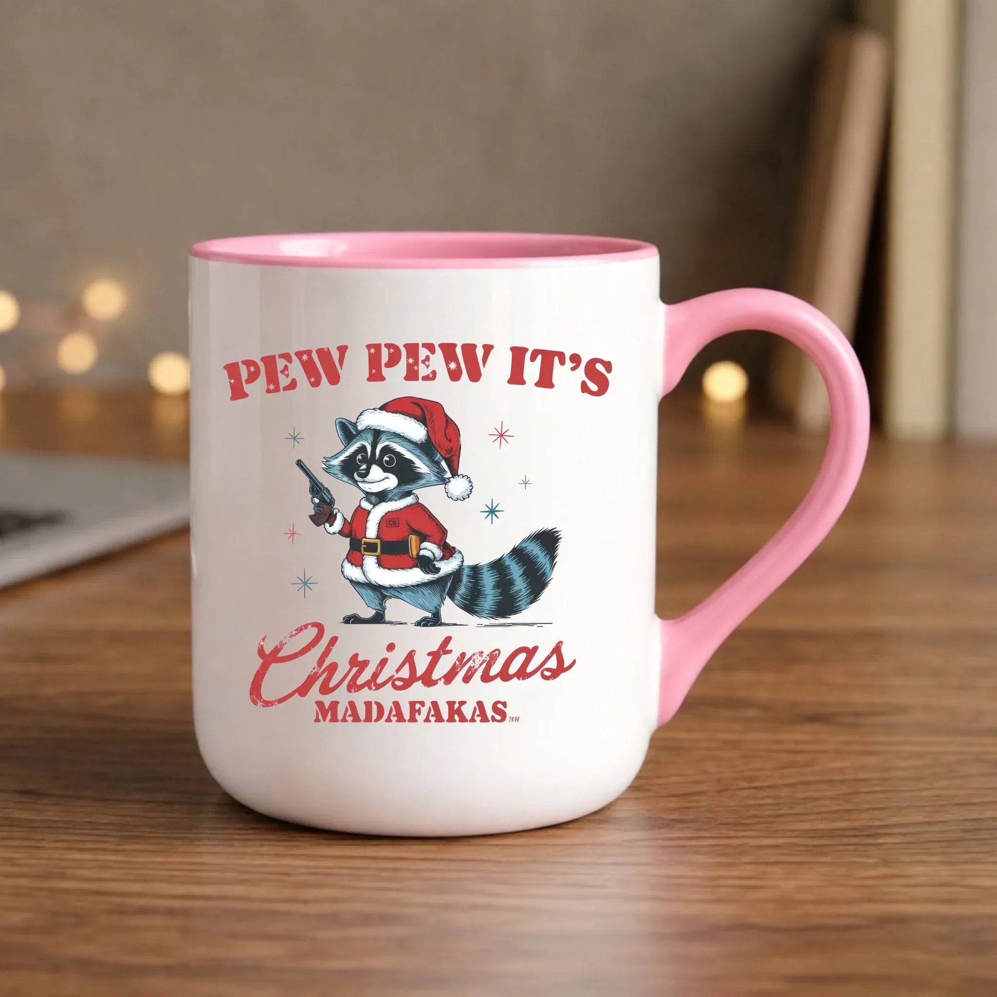 Kubek elegant świąteczny - Pew pew it's Christmas BN60 - StoryCups.pl
