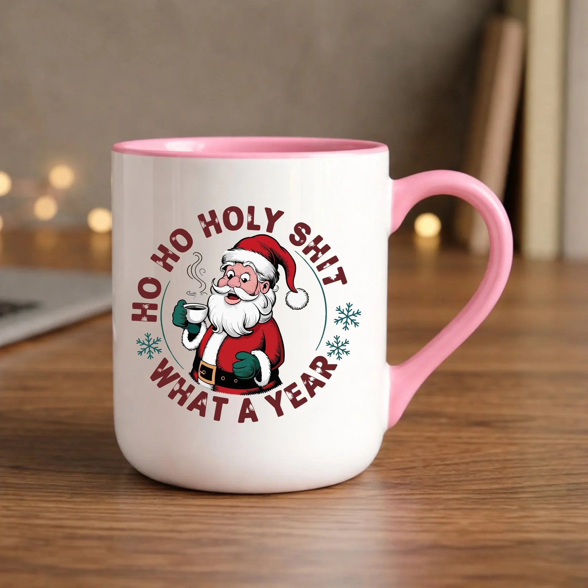 Kubek elegant świąteczny - Ho ho holy shit what a year BN74 - StoryCups.pl