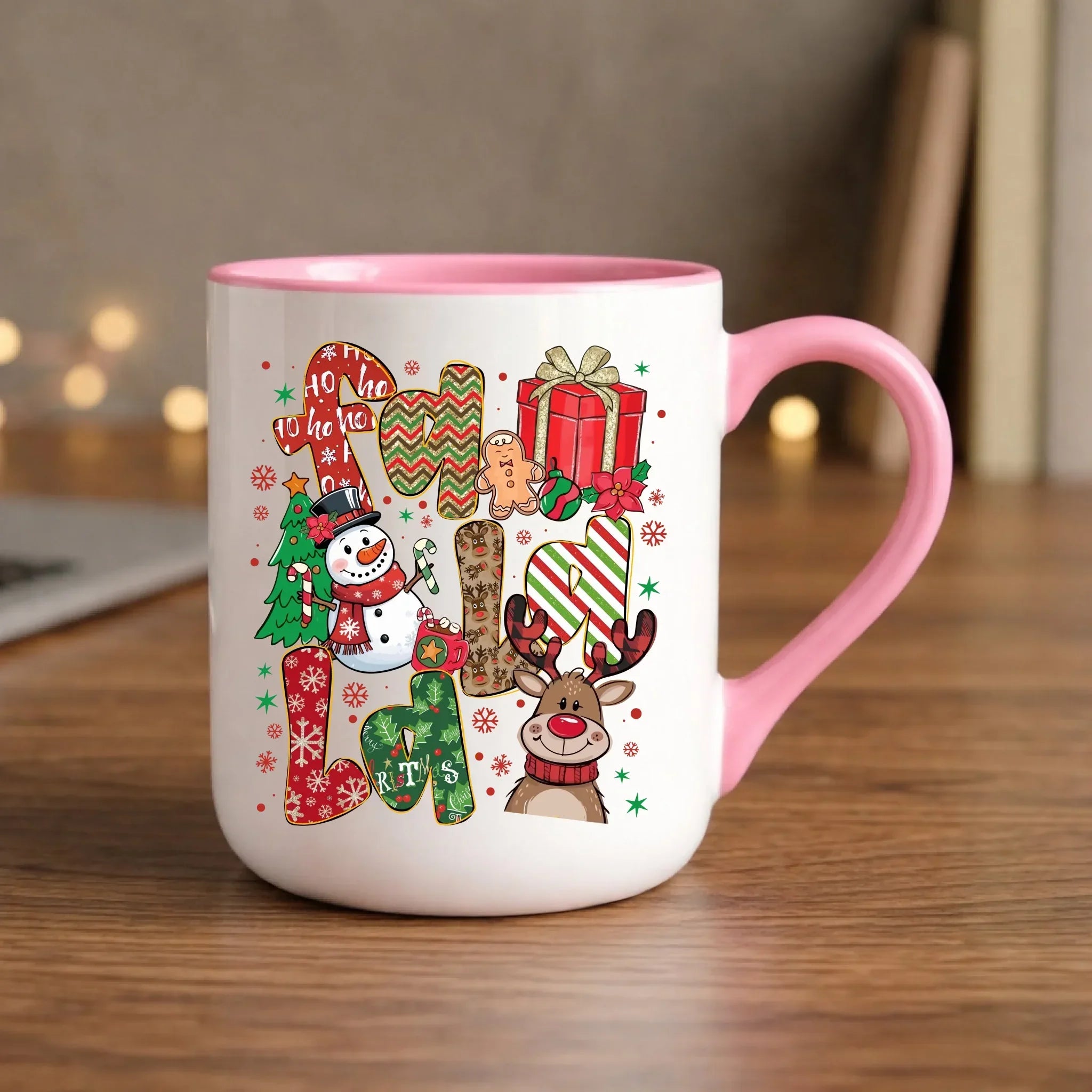 Kubek elegant świąteczny - Fa la la BN71 - StoryCups.pl