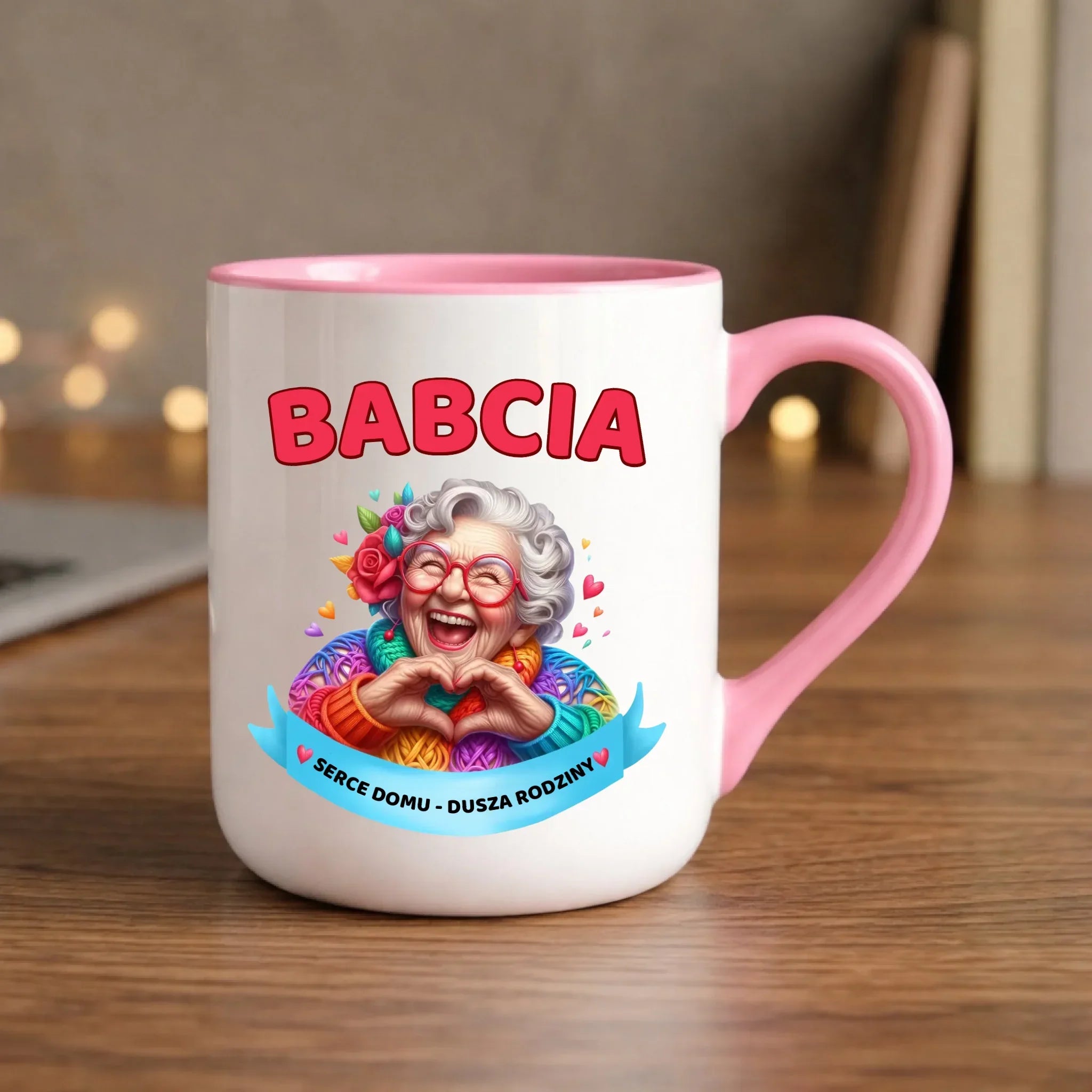 Kubek elegant dla babci - Babcia serce domu dusza rodziny B25 - StoryCups.pl