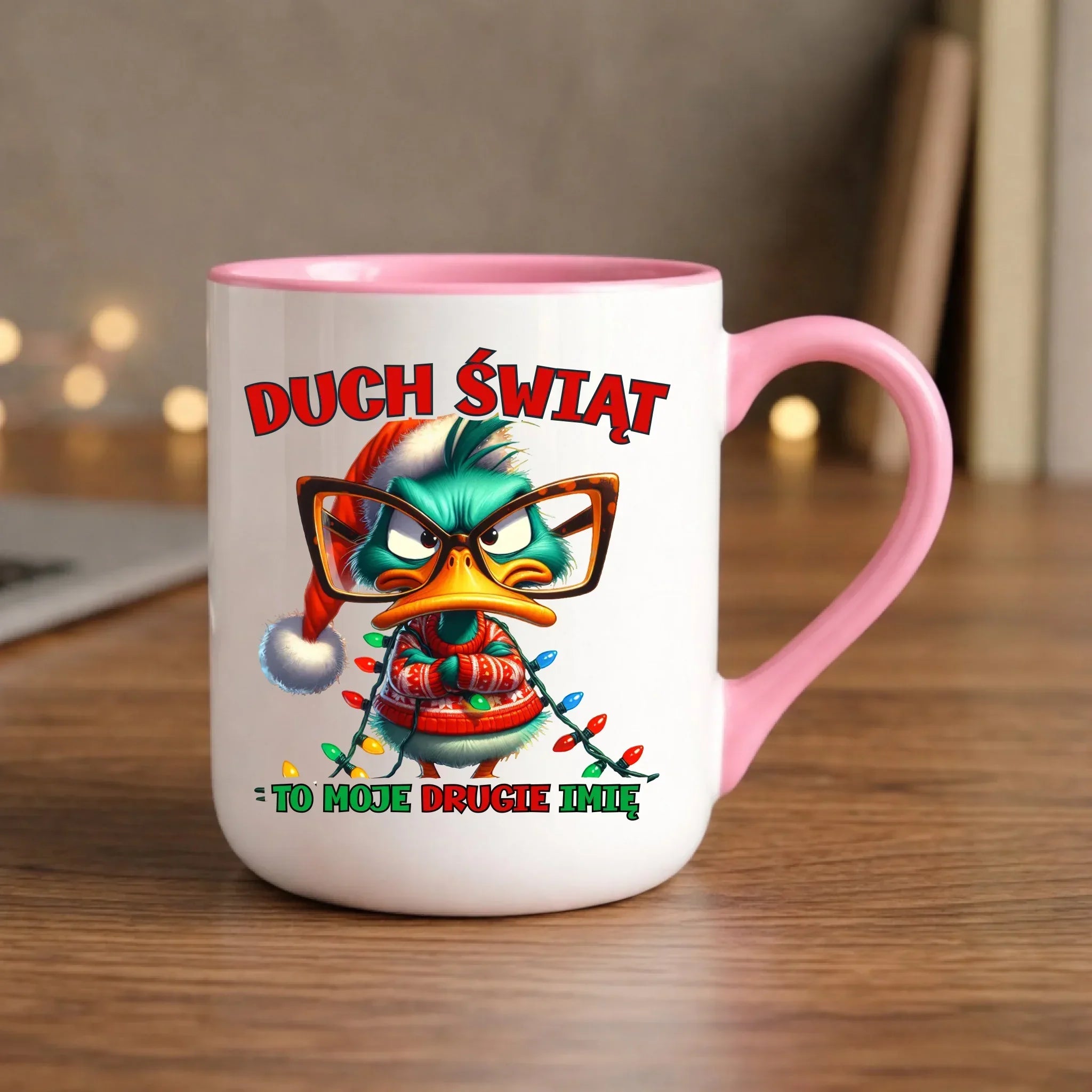 Kubek elegant świąteczny - Duch Świąt to moje drugie imię BN76 - StoryCups.pl