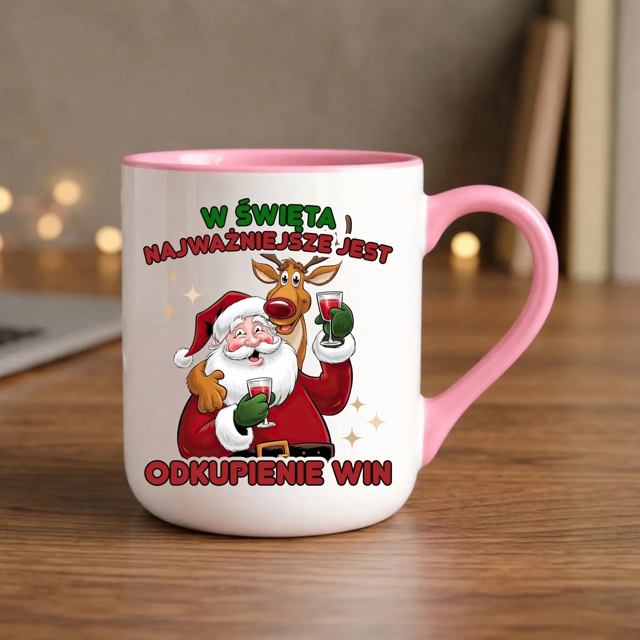 Kubek elegant świąteczny - W święta najważniejsze jest odkupienie win BN73 - StoryCups.pl