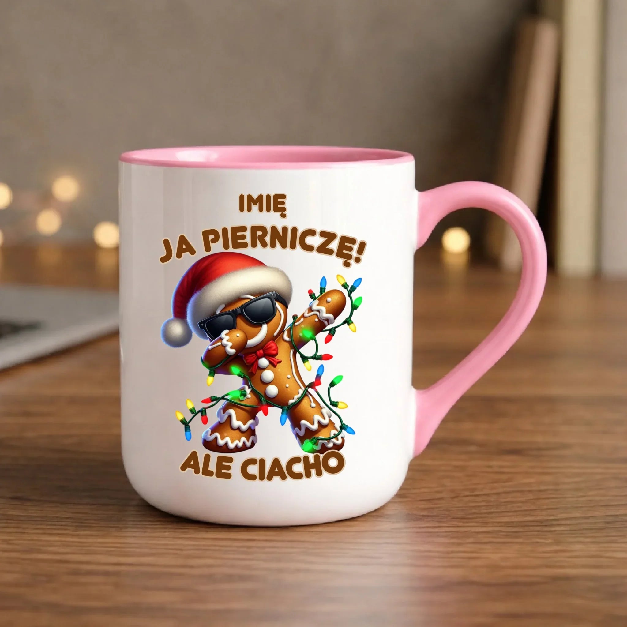 Kubek elegant świąteczny - Piernik Ja pierniczę ale ciacho - personalizowany BN94 - StoryCups.pl