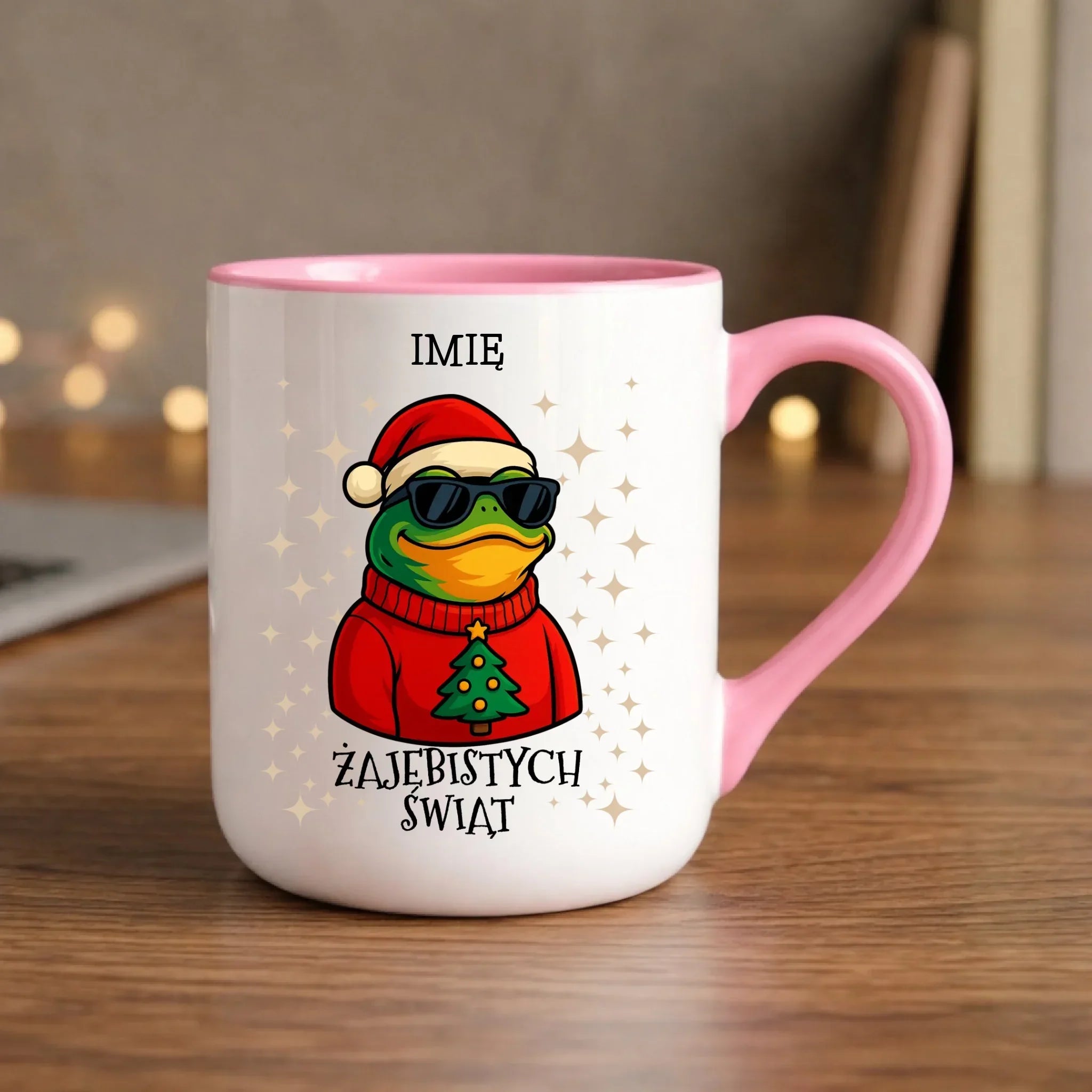 Kubek elegant świąteczny - Żajebistych Świąt - personalizowany BN144 - StoryCups.pl