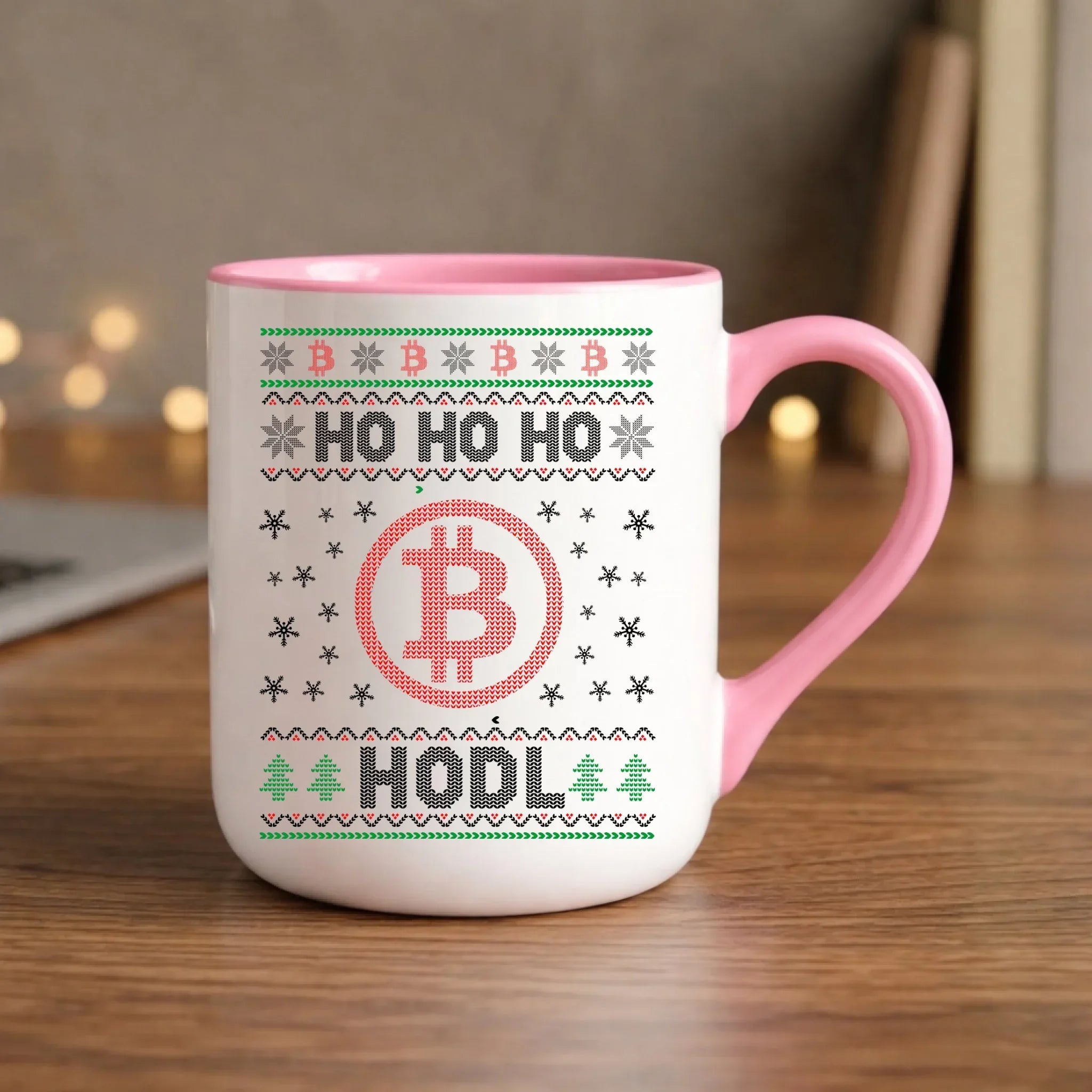 Kubek elegant świąteczny - Bitcoin - Ho Ho hodl BN103 - StoryCups.pl