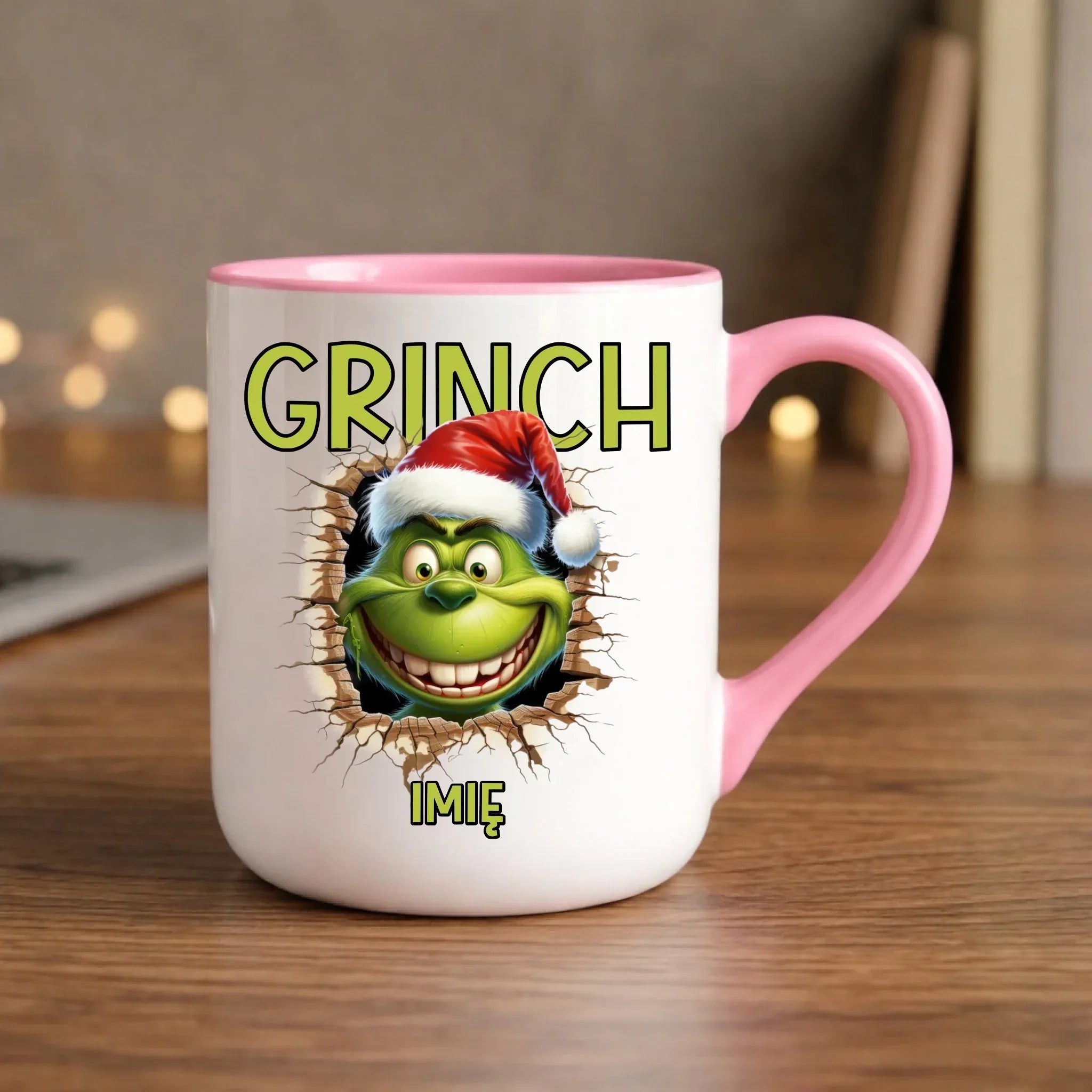 Kubek elegant świąteczny - Grinch - personalizowany BN112 - StoryCups.pl
