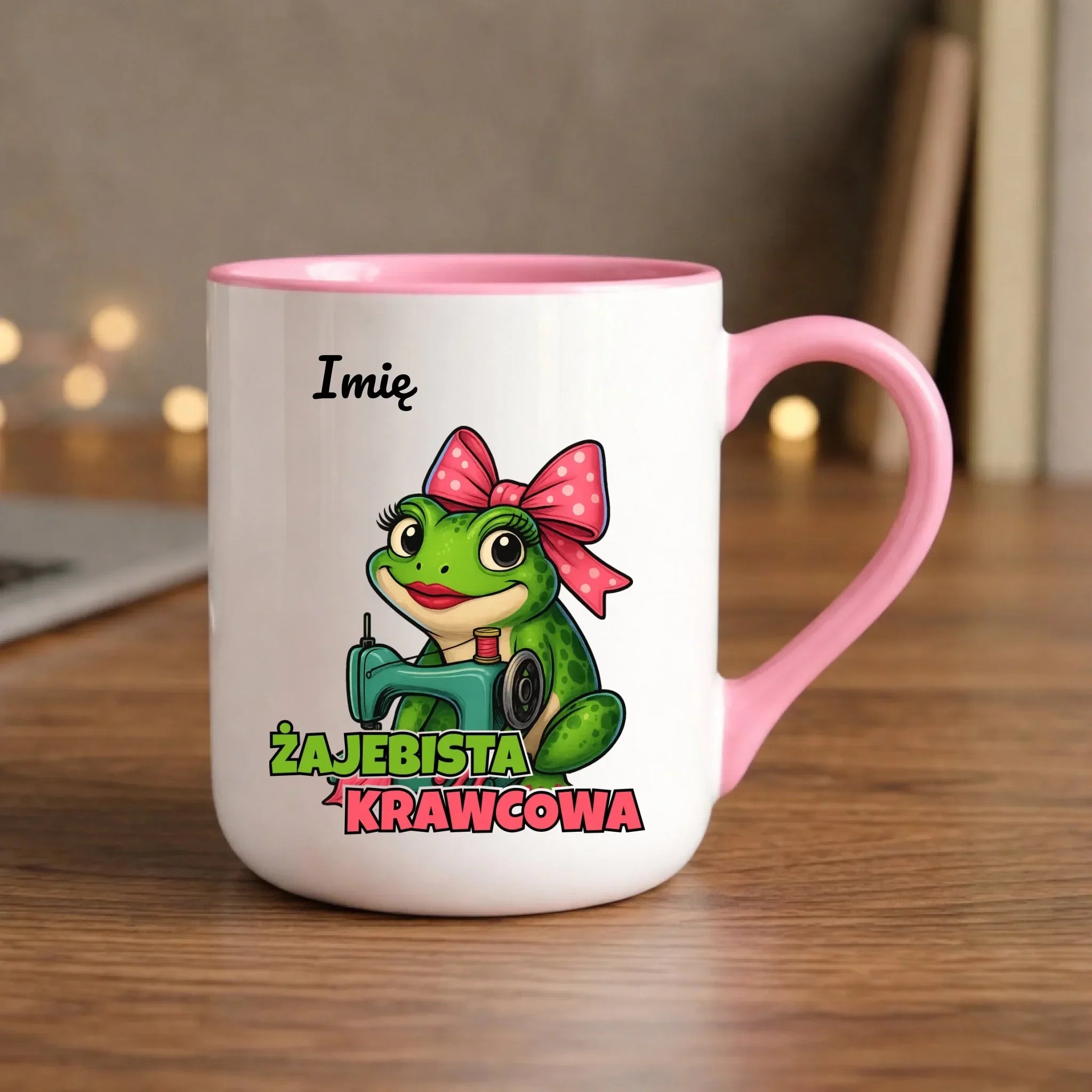 Kubek elegant szyciowy dla krawcowej - Żajebista Krawcowa - personalizowany HS32 - StoryCups.pl