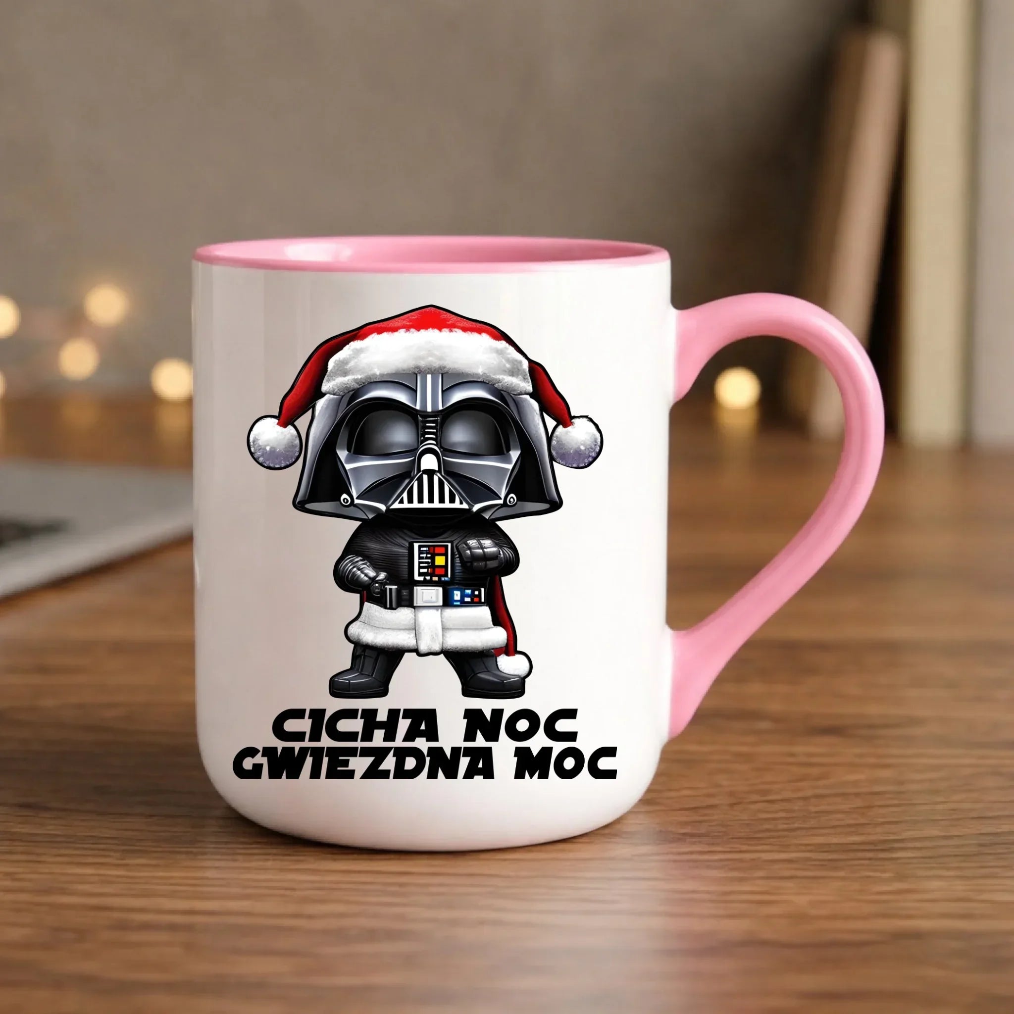 Kubek elegant dla fanów Gwiezdnych Wojen - Cicha noc, gwiezdna moc BN132 - StoryCups.pl
