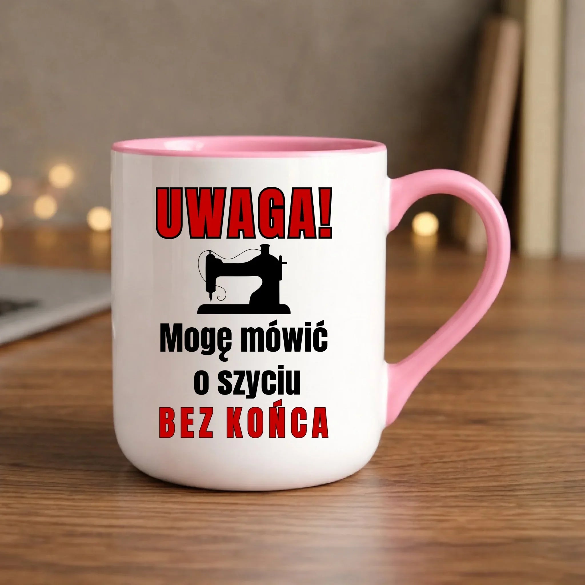 Kubek elegant szyciowy dla krawcowej - Mówić o szyciu bez końca HS19 - StoryCups.pl
