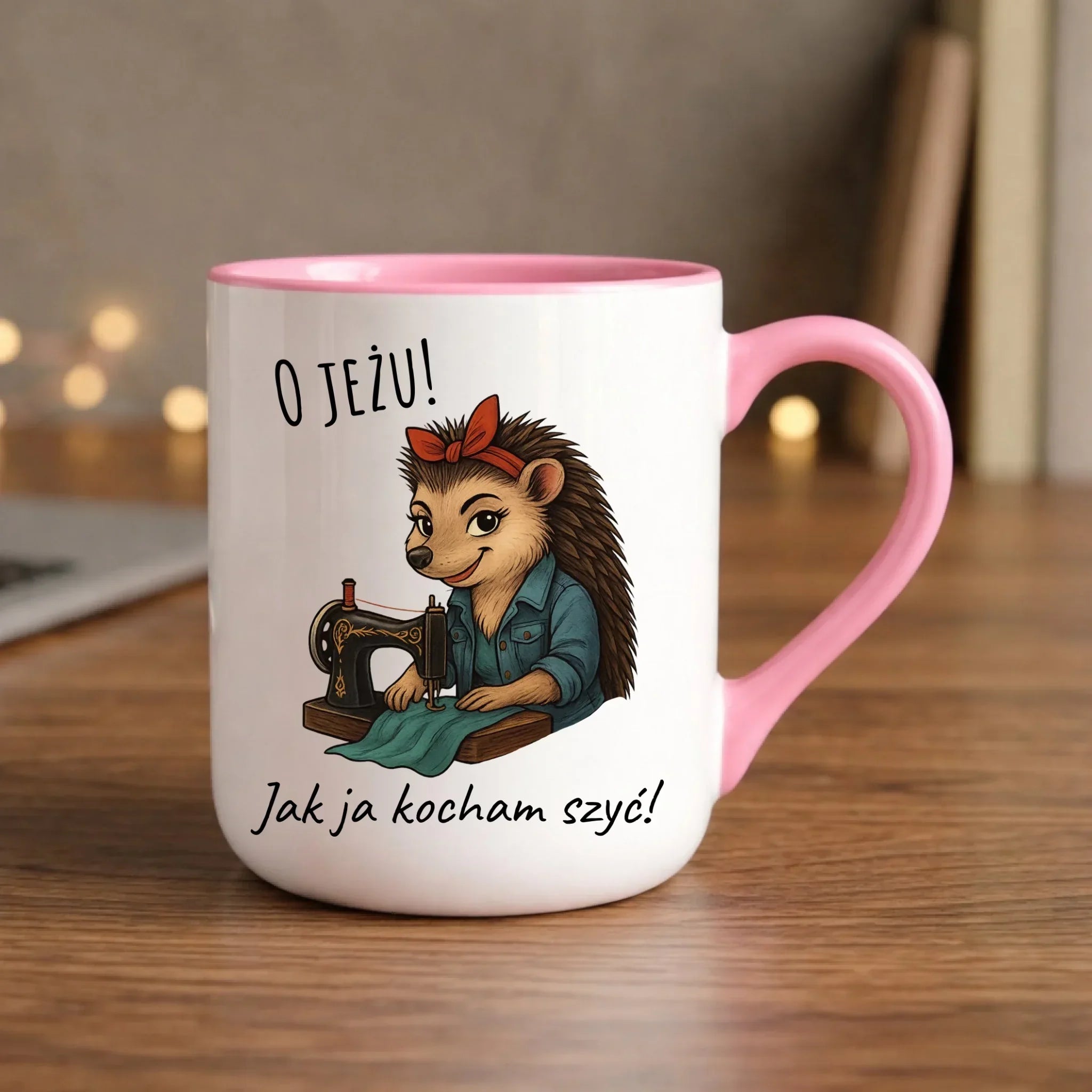 Kubek elegant szyciowy dla krawcowej - O JEŻU! Jak ja kocham szyć! HS09 - StoryCups.pl