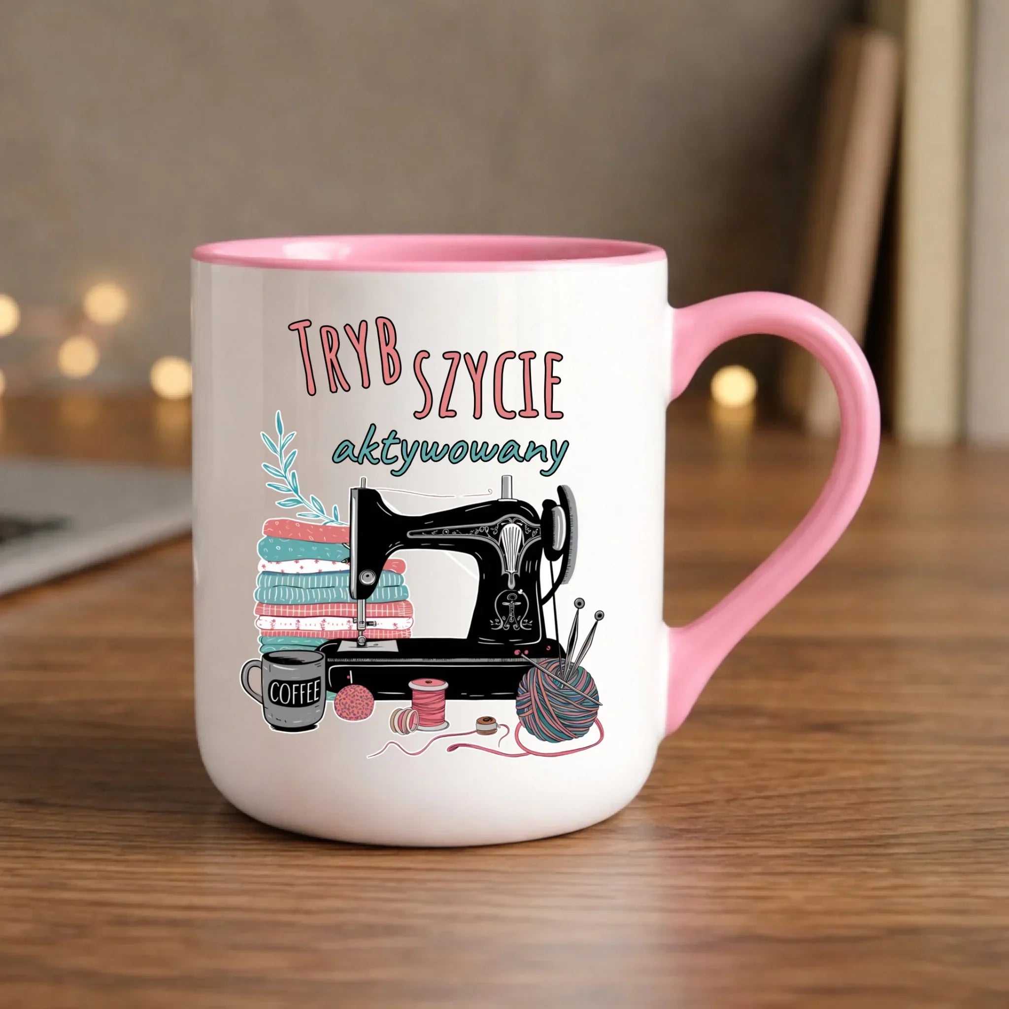 Kubek elegant szyciowy dla krawcowej - Tryb szycie aktywowany HS06 - StoryCups.pl