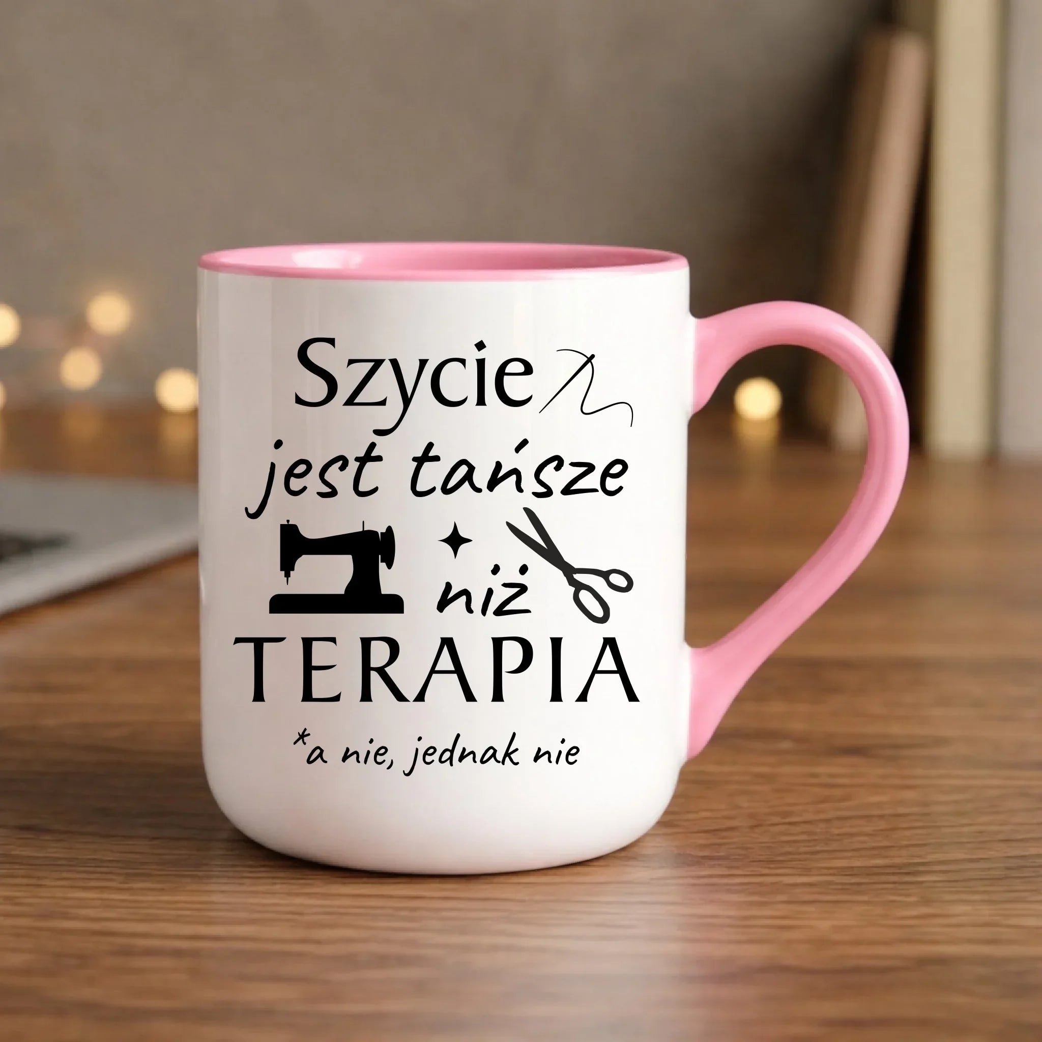Kubek elegant szyciowy dla krawcowej - Szycie tańsze niż terapia HS04 - StoryCups.pl