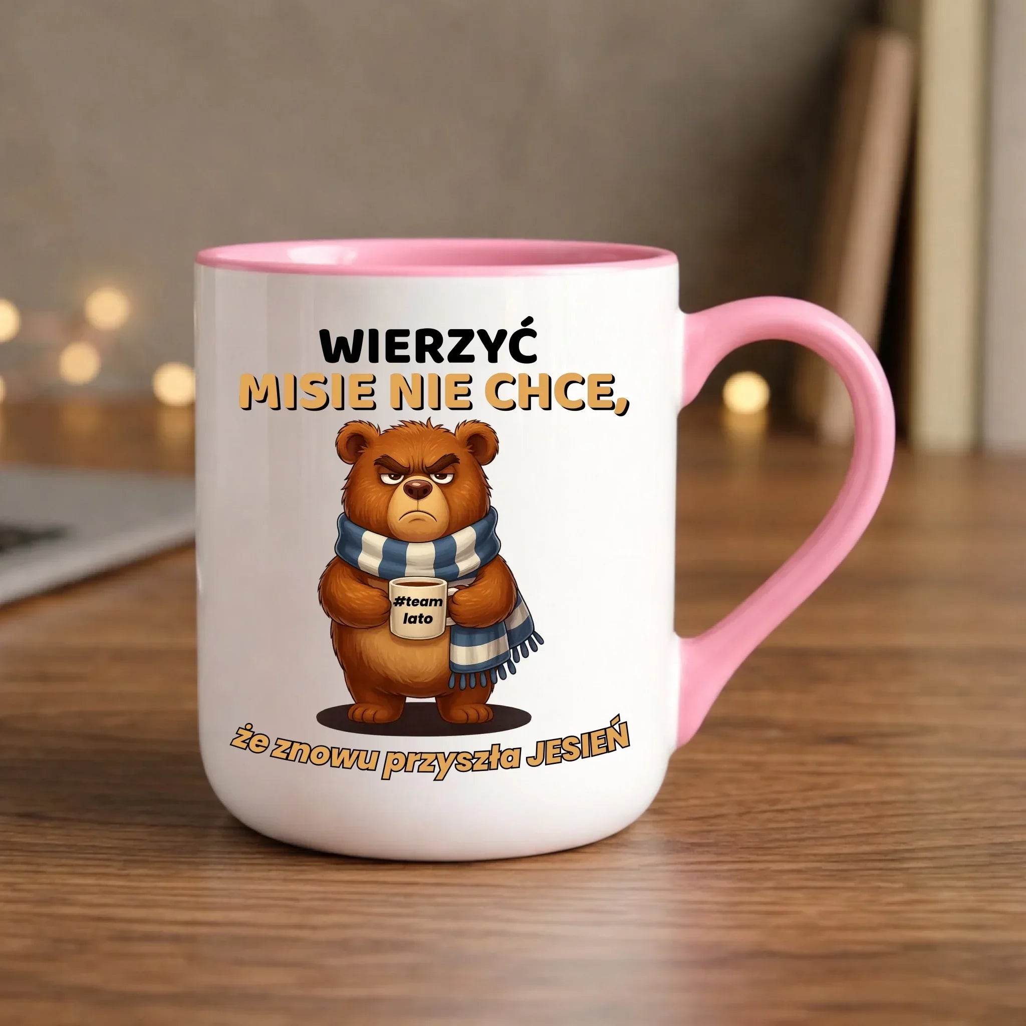 Kubek elegant jesienny - Wierzyć MISIE nie chce, że znowu przyszła jesień - Team lato JS35 - StoryCups.pl