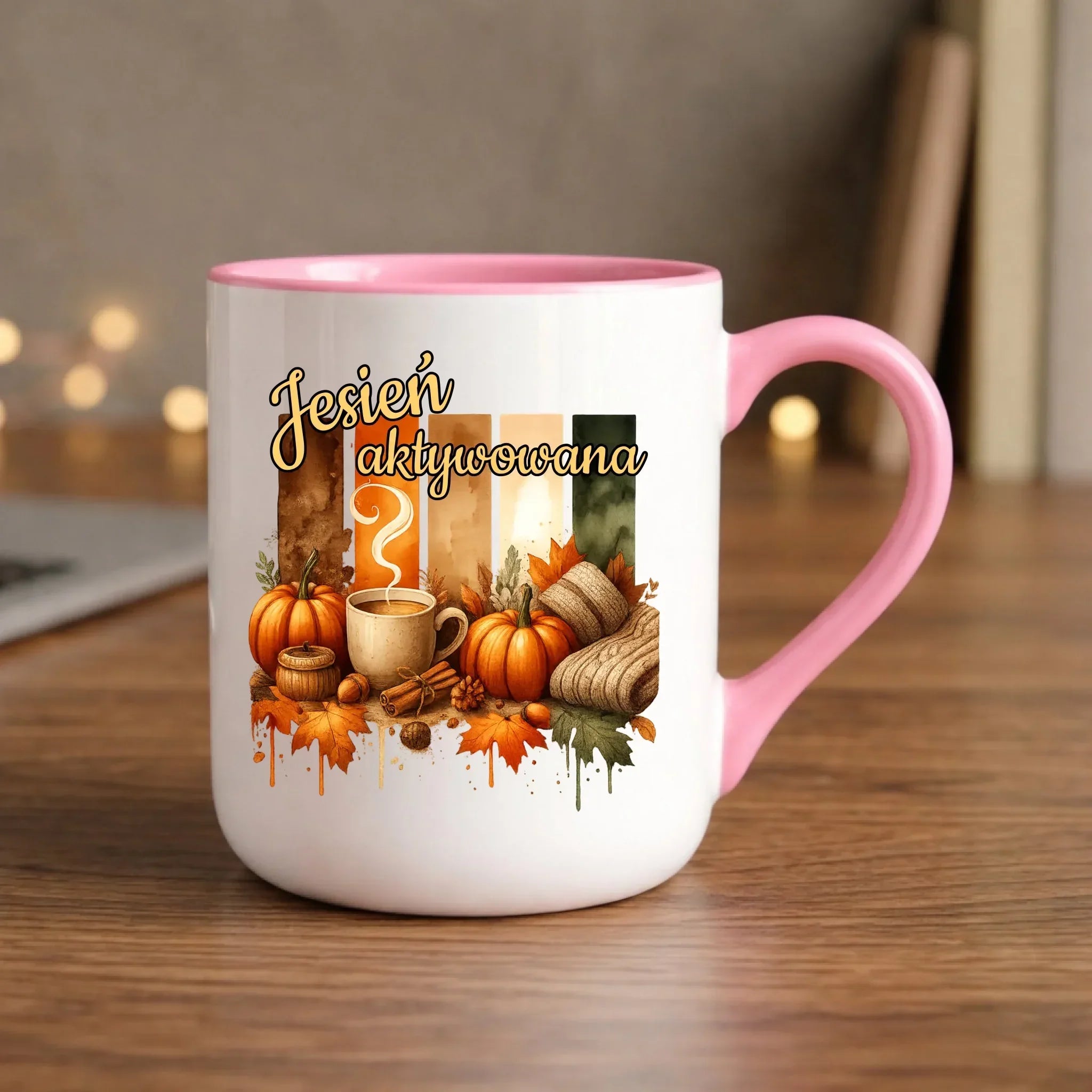 Kubek elegant jesienny - Jesień aktywowana JS26 - StoryCups.pl