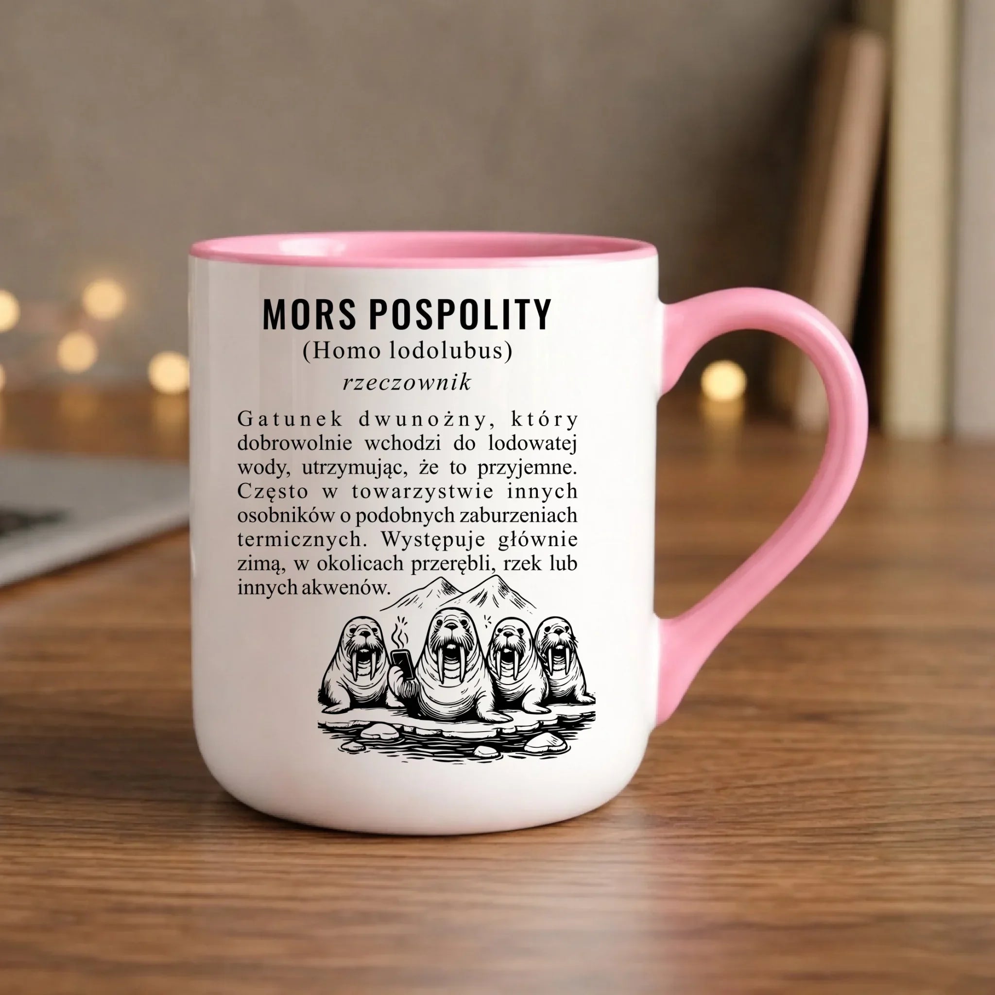 Kubek elegant - prezent dla morsa - Mors pospolity [Homo lodolubus] HM12 - StoryCups.pl