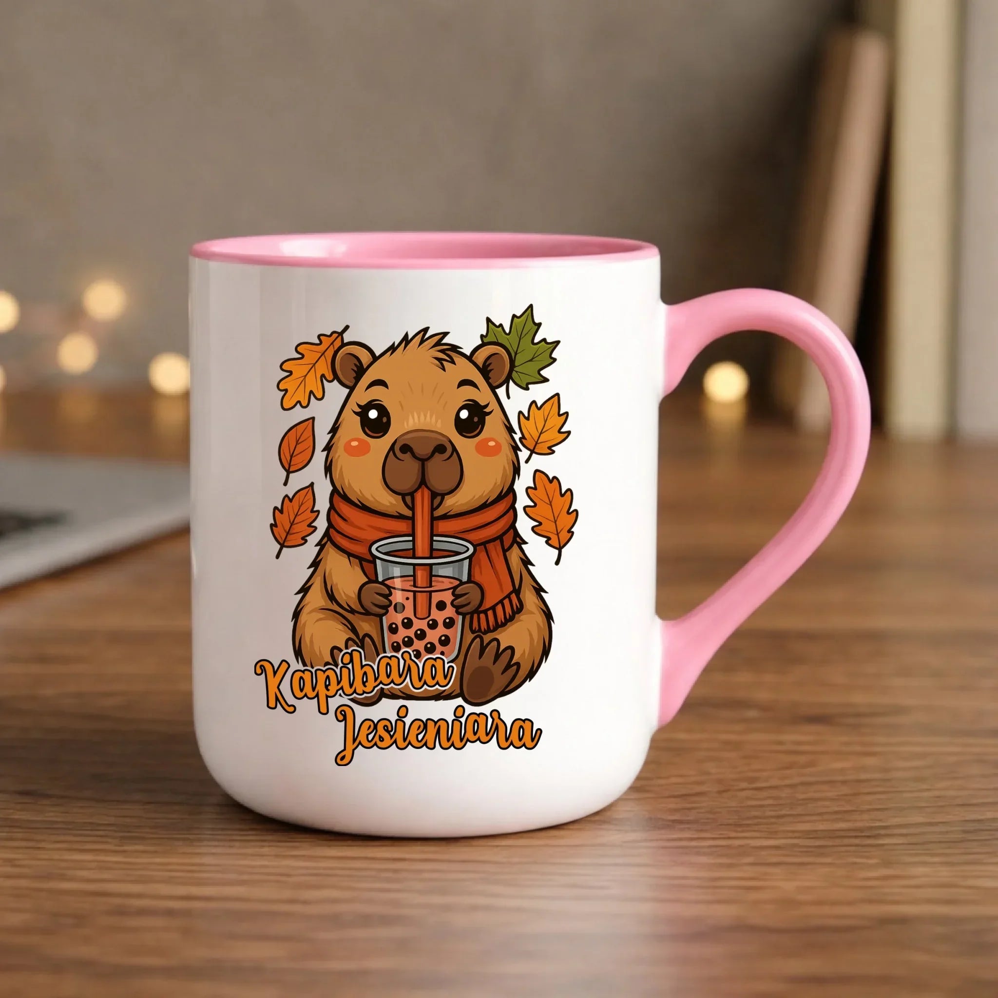 Kubek elegant jesienny - Kapibara Jesieniara JS19 - StoryCups.pl