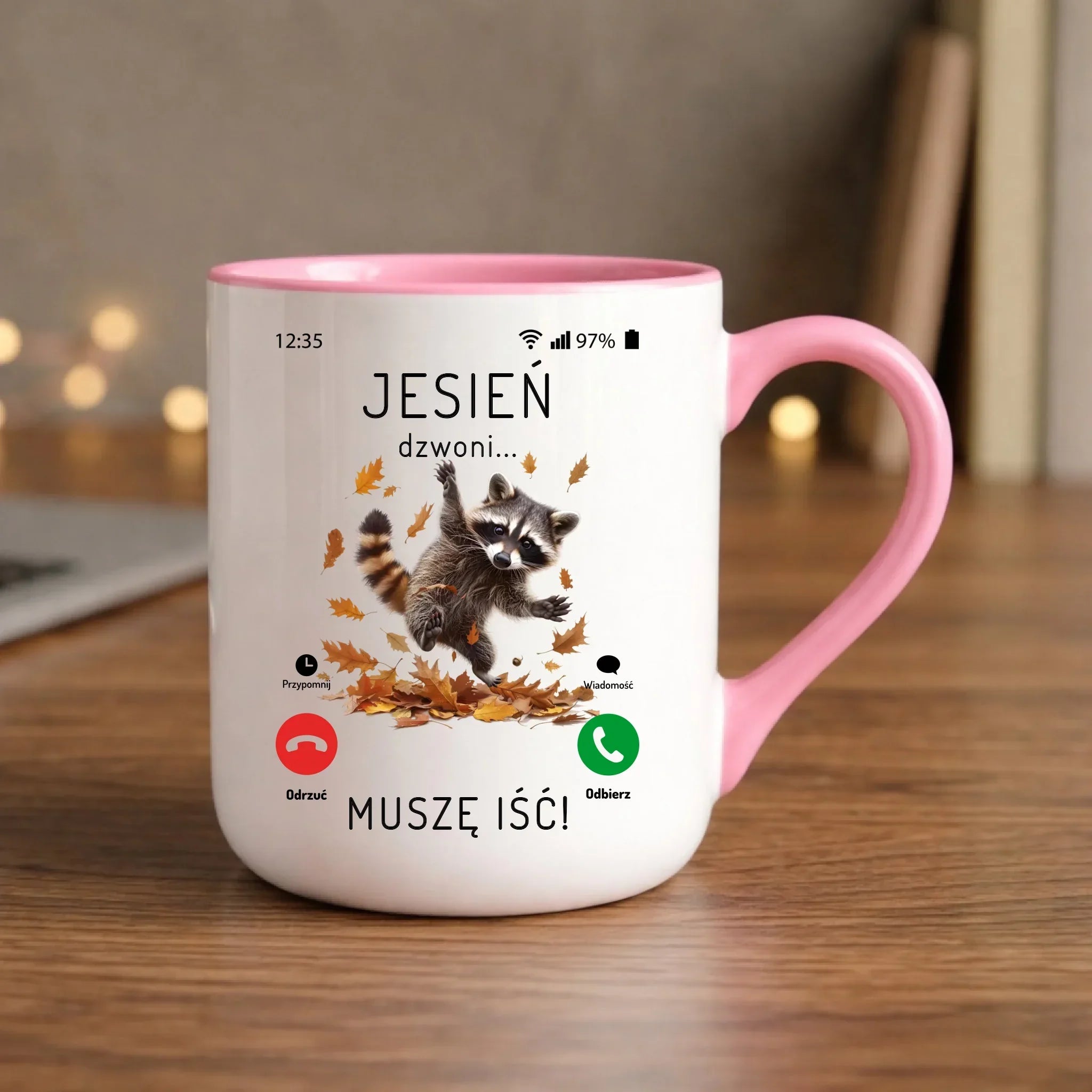 Kubek elegant jesienny - Jesień dzwoni muszę iść JS18 - StoryCups.pl