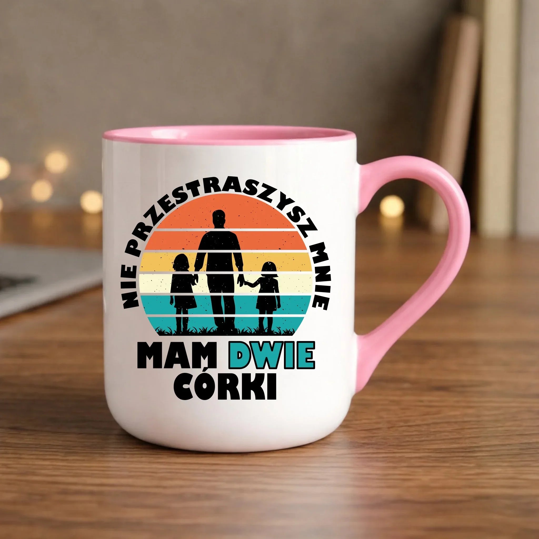 Kubek elegant dla taty - Nie przestraszysz mnie mam dwie córki DT02 - StoryCups.pl