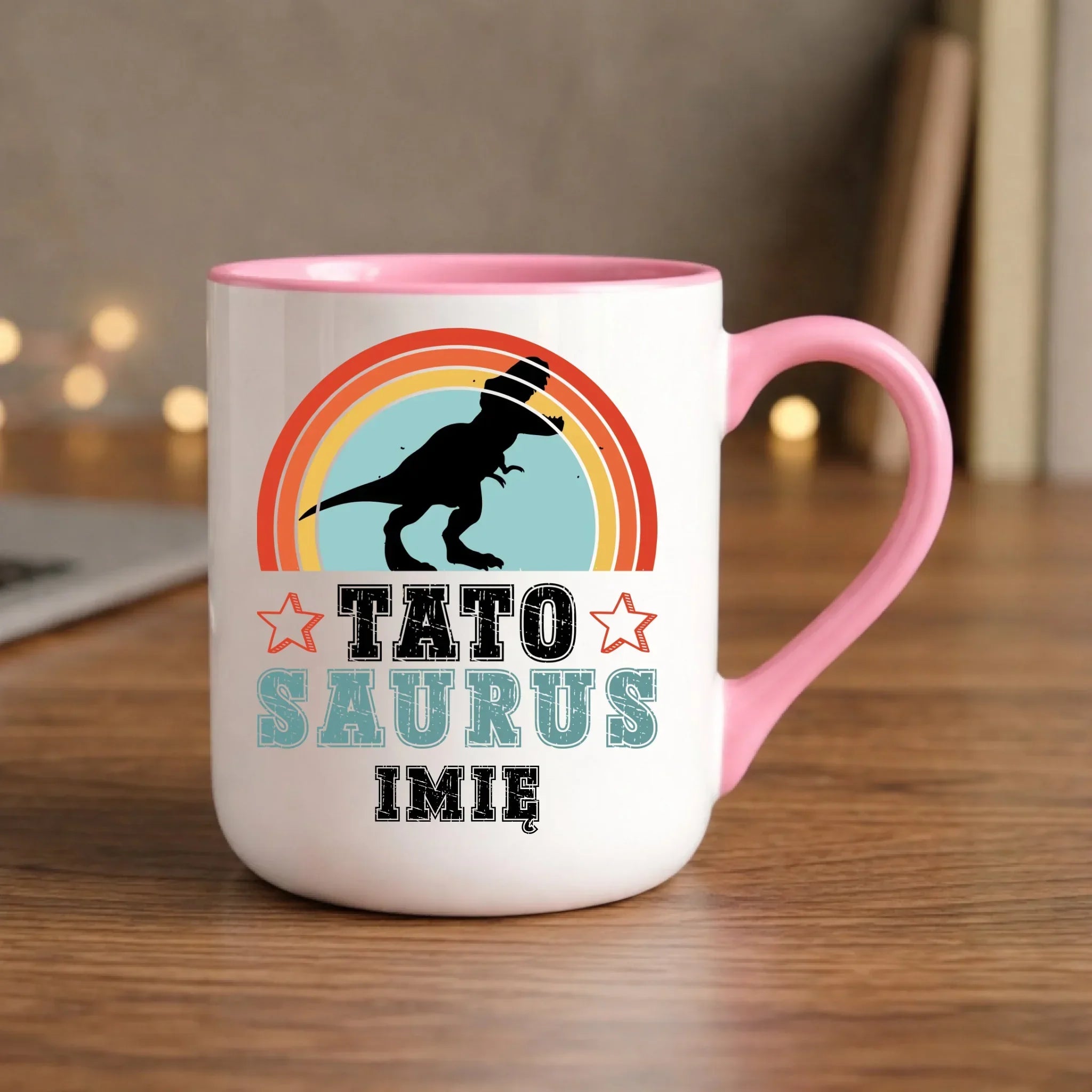 Kubek elegant dla taty - Tato Saurus - personalizowany DT03 - StoryCups.pl