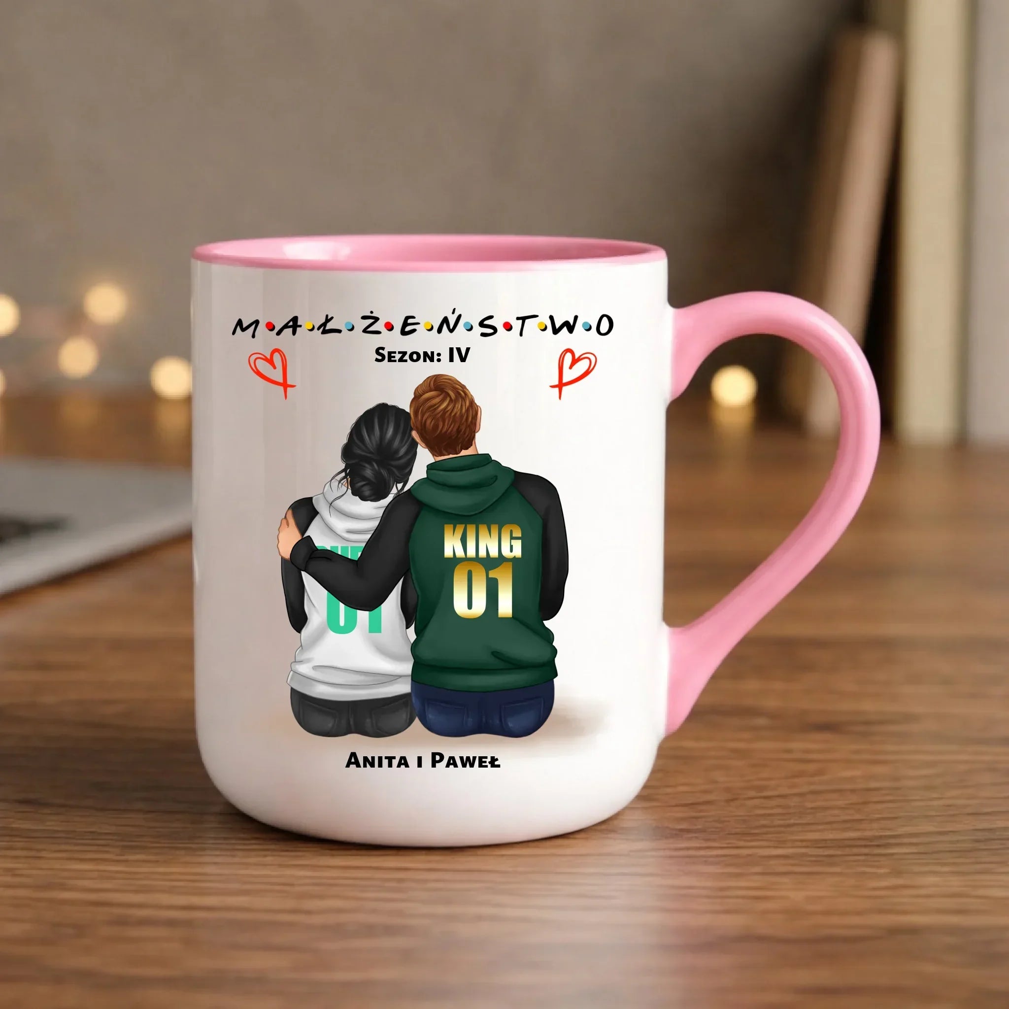 Kubek elegant dla par - Małżeństwo Sezon - personalizowany W05 - StoryCups.pl