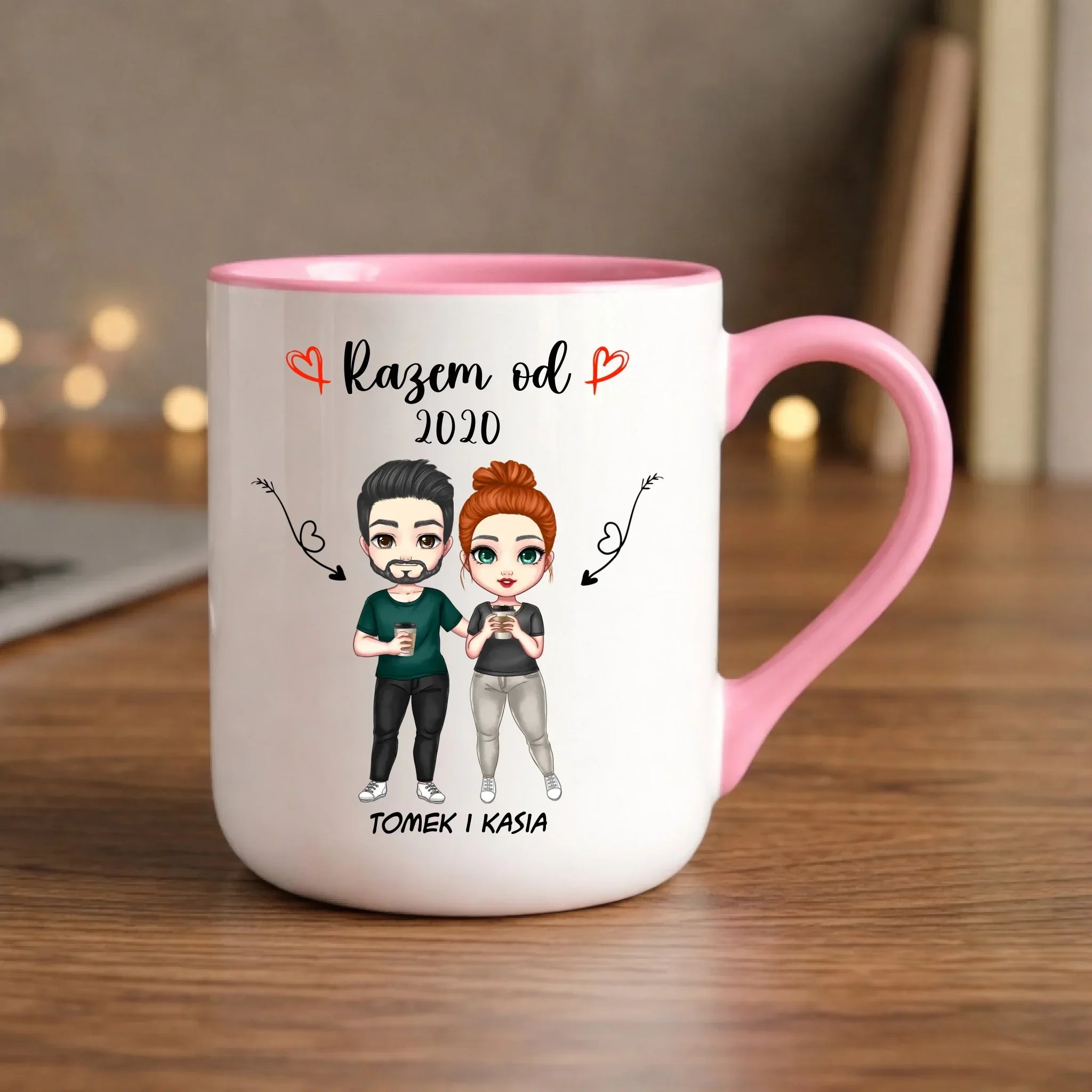 Kubek elegant dla par - Razem od - personalizowany W01 - StoryCups.pl