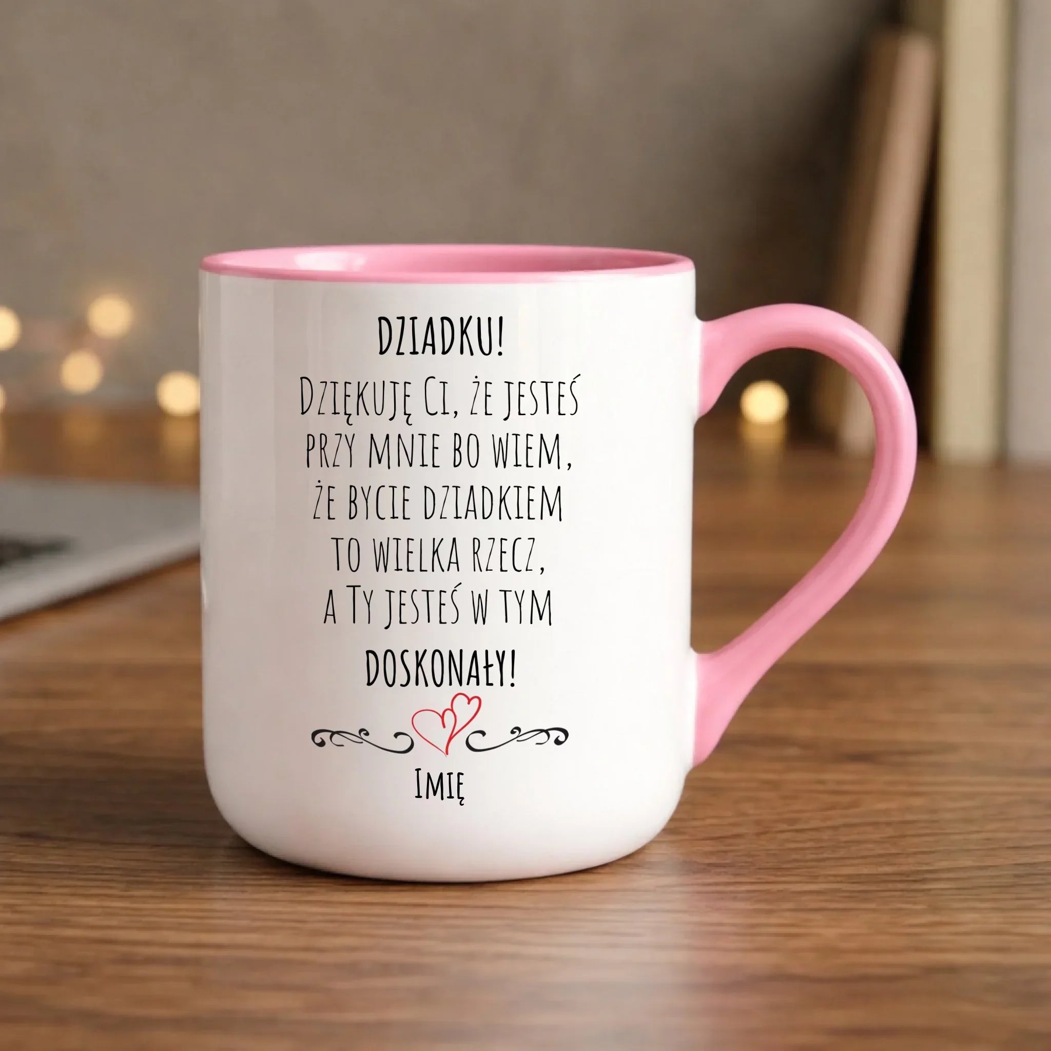 Kubek elegant dla dziadka - Dziadku jesteś doskonały dedykacja - personalizowany D22 - StoryCups.pl
