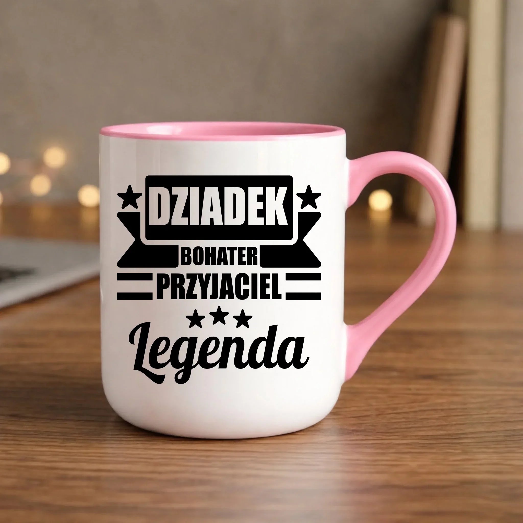 Kubek elegant dla dziadka - Bohater przyjaciel legenda D20 - StoryCups.pl