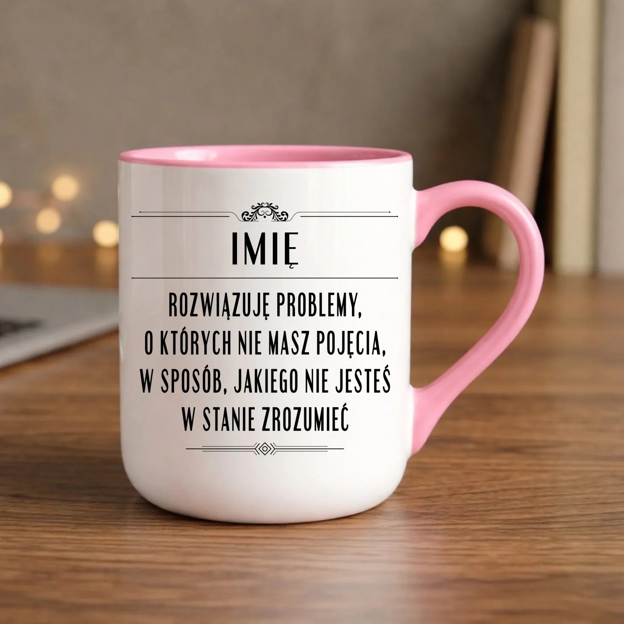Kubek elegant - Rozwiązuję problemy, o których nie masz pojęcia - personalizowany DZ20 - StoryCups.pl