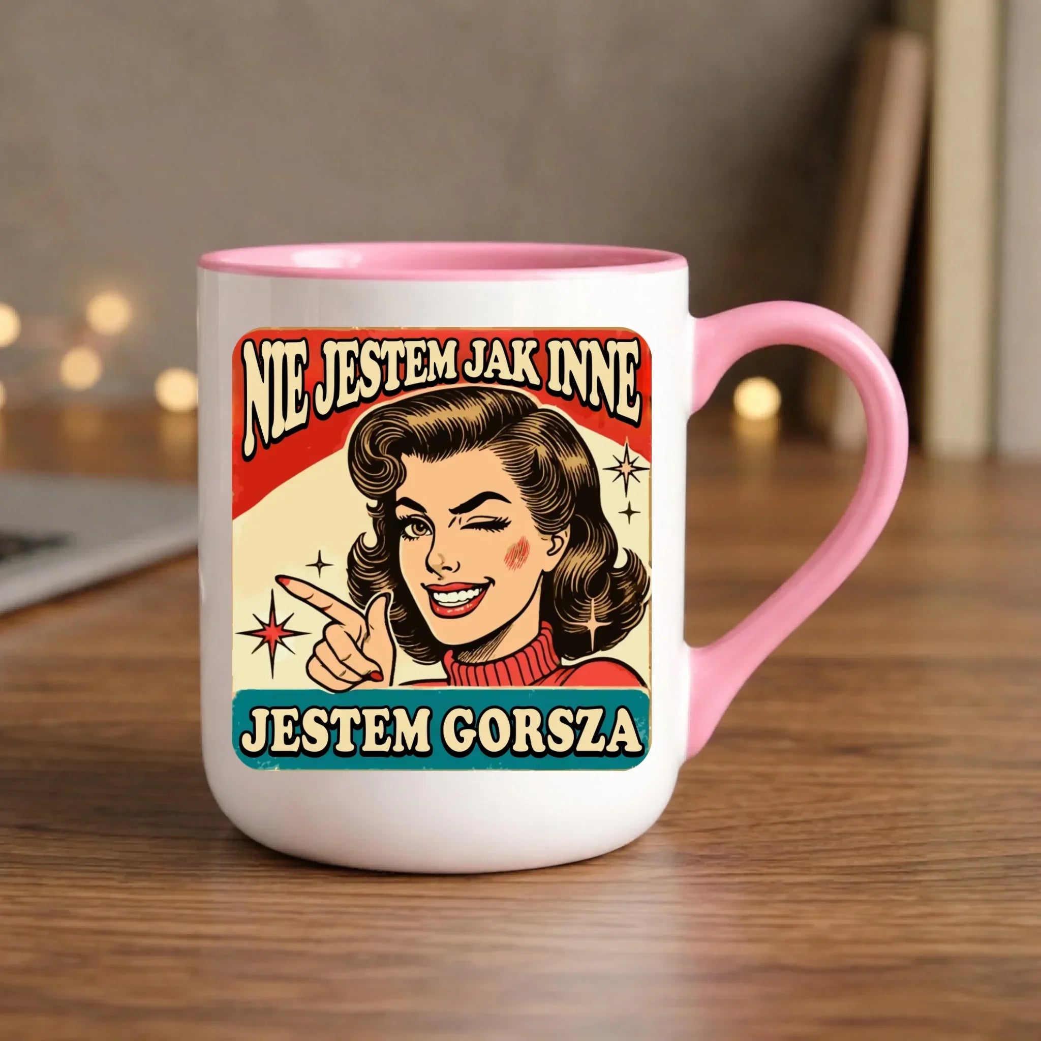 Kubek elegant - Nie jestem jak inne, jestem gorsza - w stylu retro DZ07 - StoryCups.pl