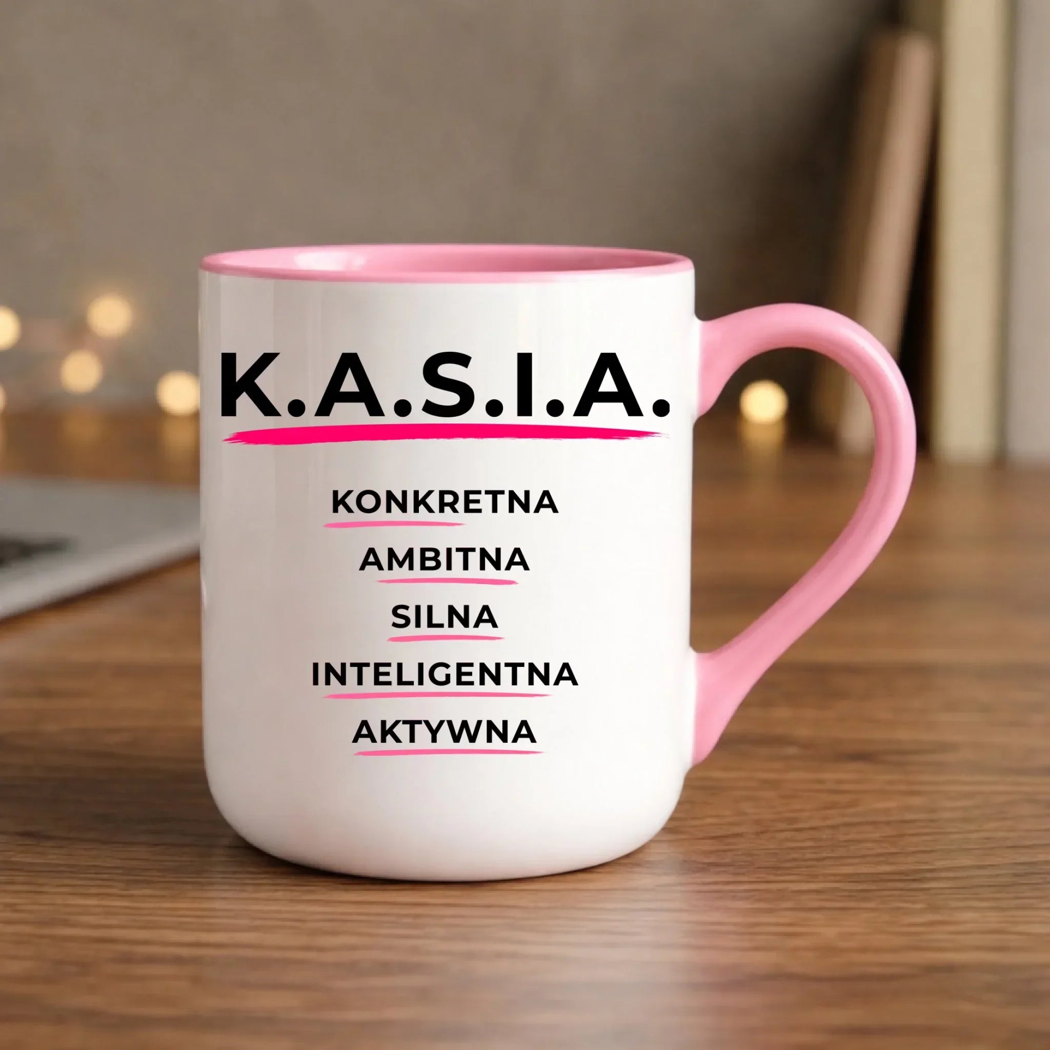 Kubek elegant - prezent dla Kasi - Katarzyna - K.A.S.I.A. DZ17 - StoryCups.pl