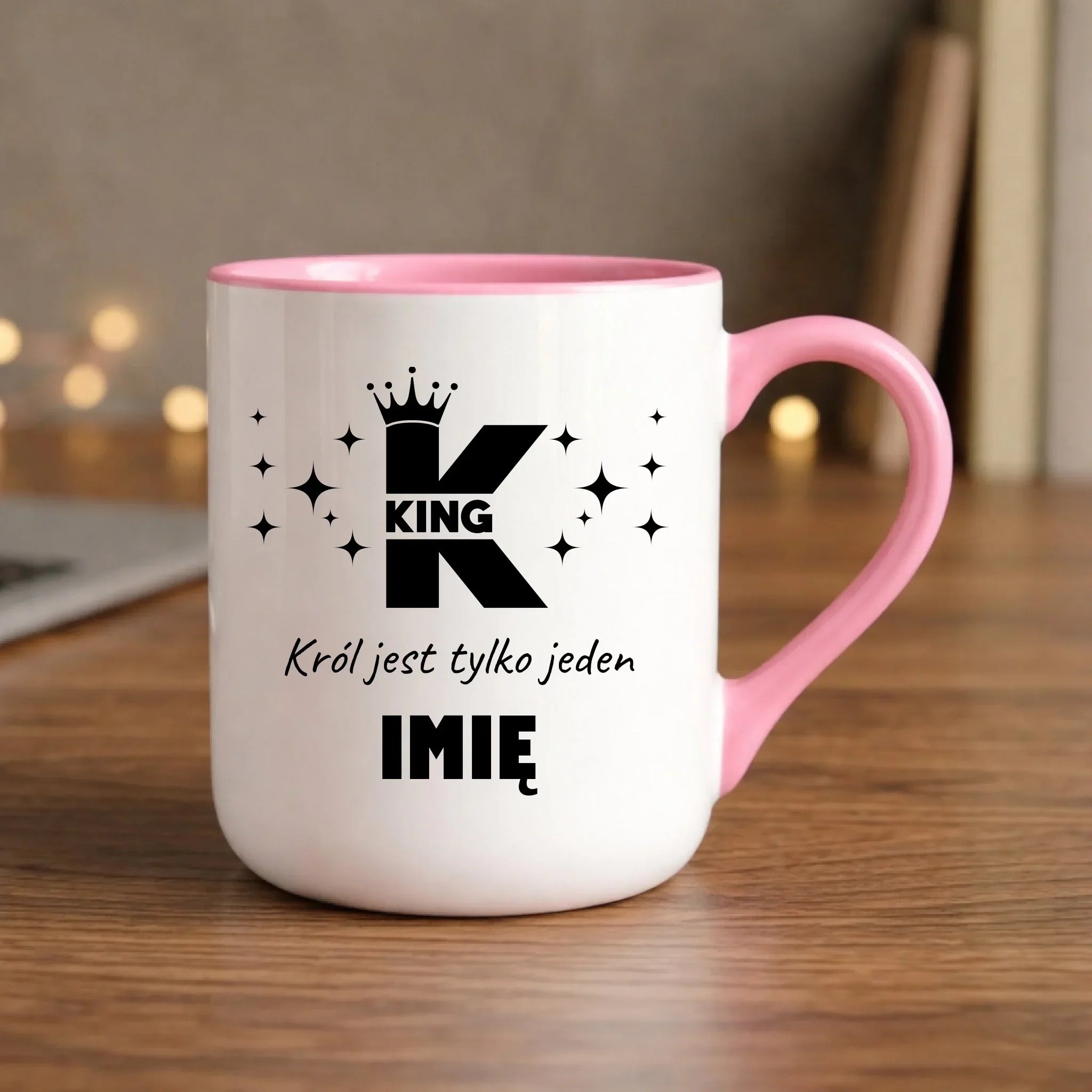 Kubek elegant dla niego - King Król jest tylko jeden - personalizowany W40 - StoryCups.pl