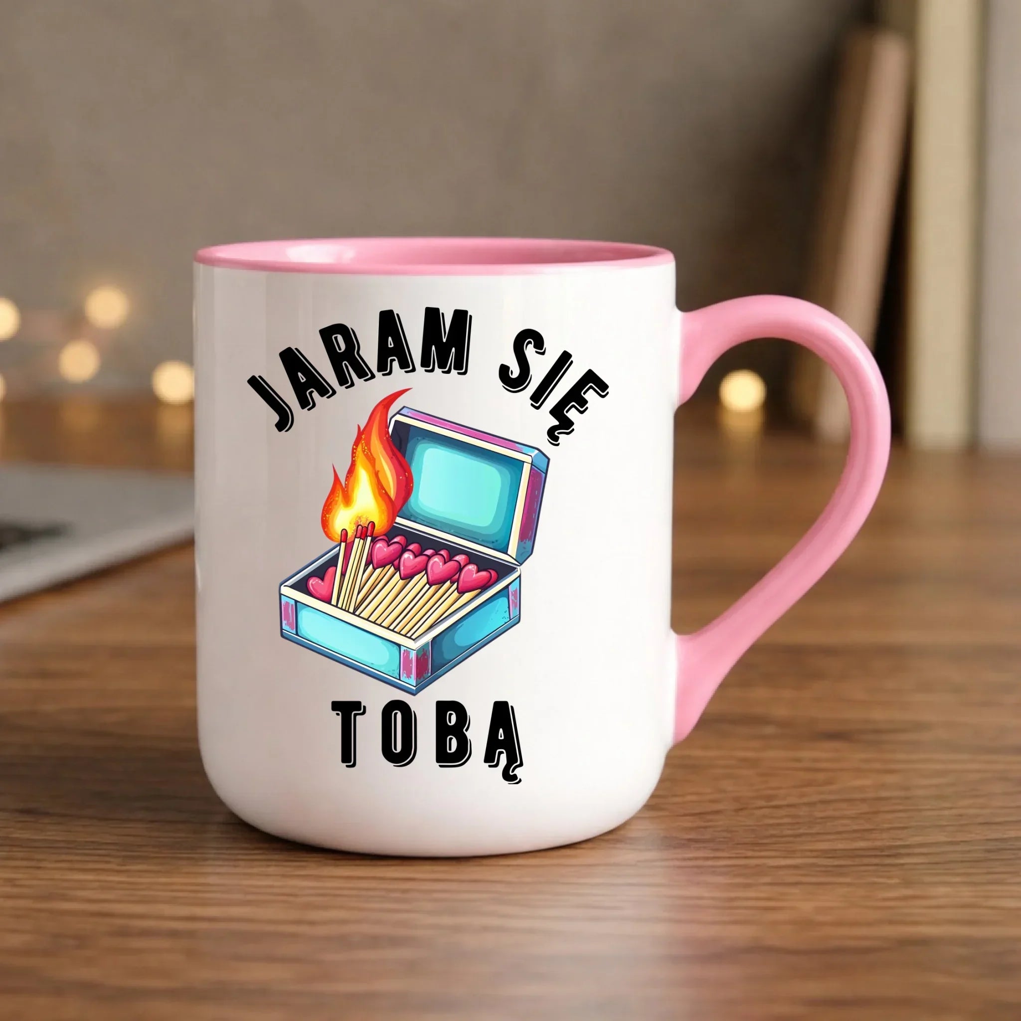 Kubek elegant dla zakochanych - Jaram się Tobą W39 - StoryCups.pl