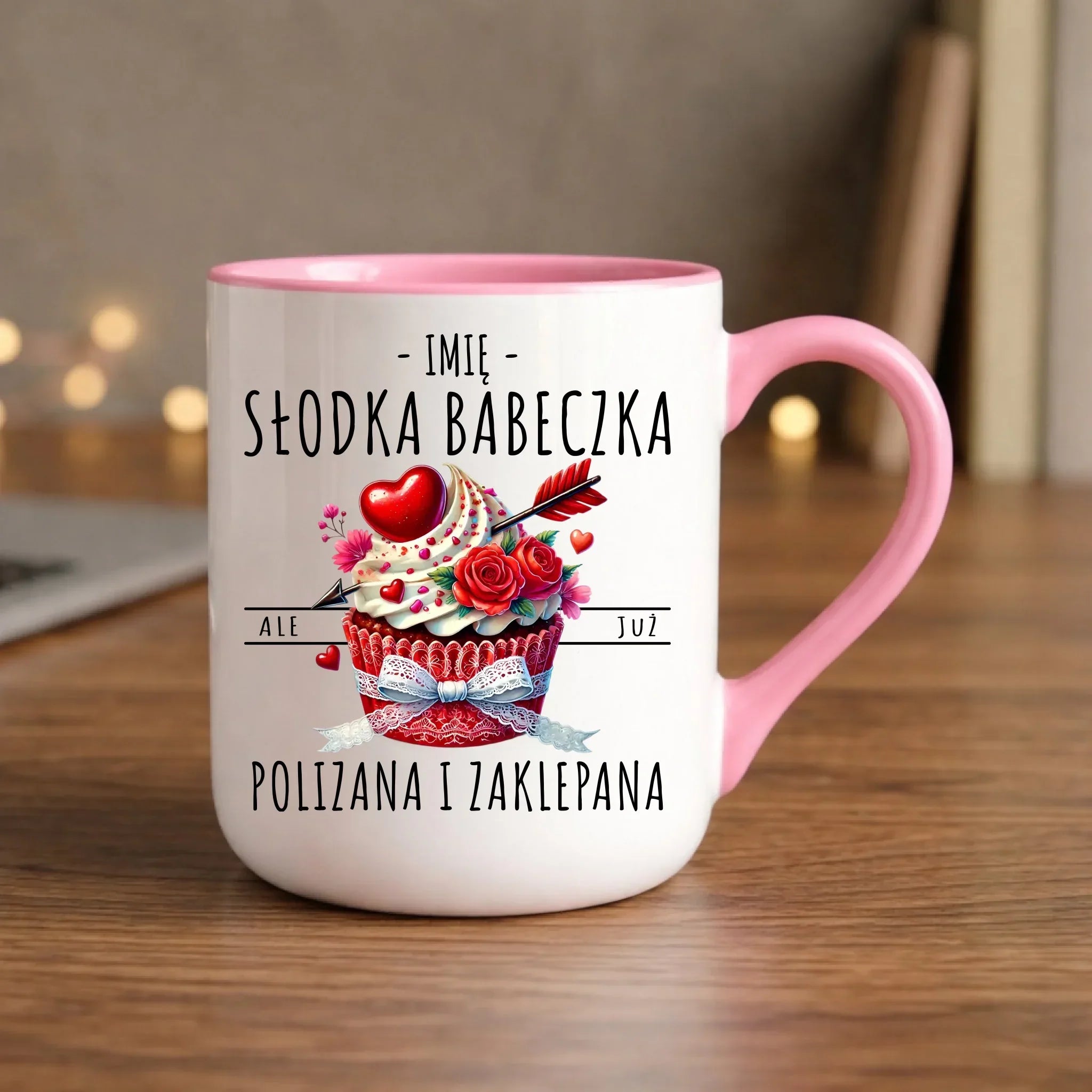 Kubek elegant - Słodka babeczka polizana i zaklepana - personalizowany W37 - StoryCups.pl
