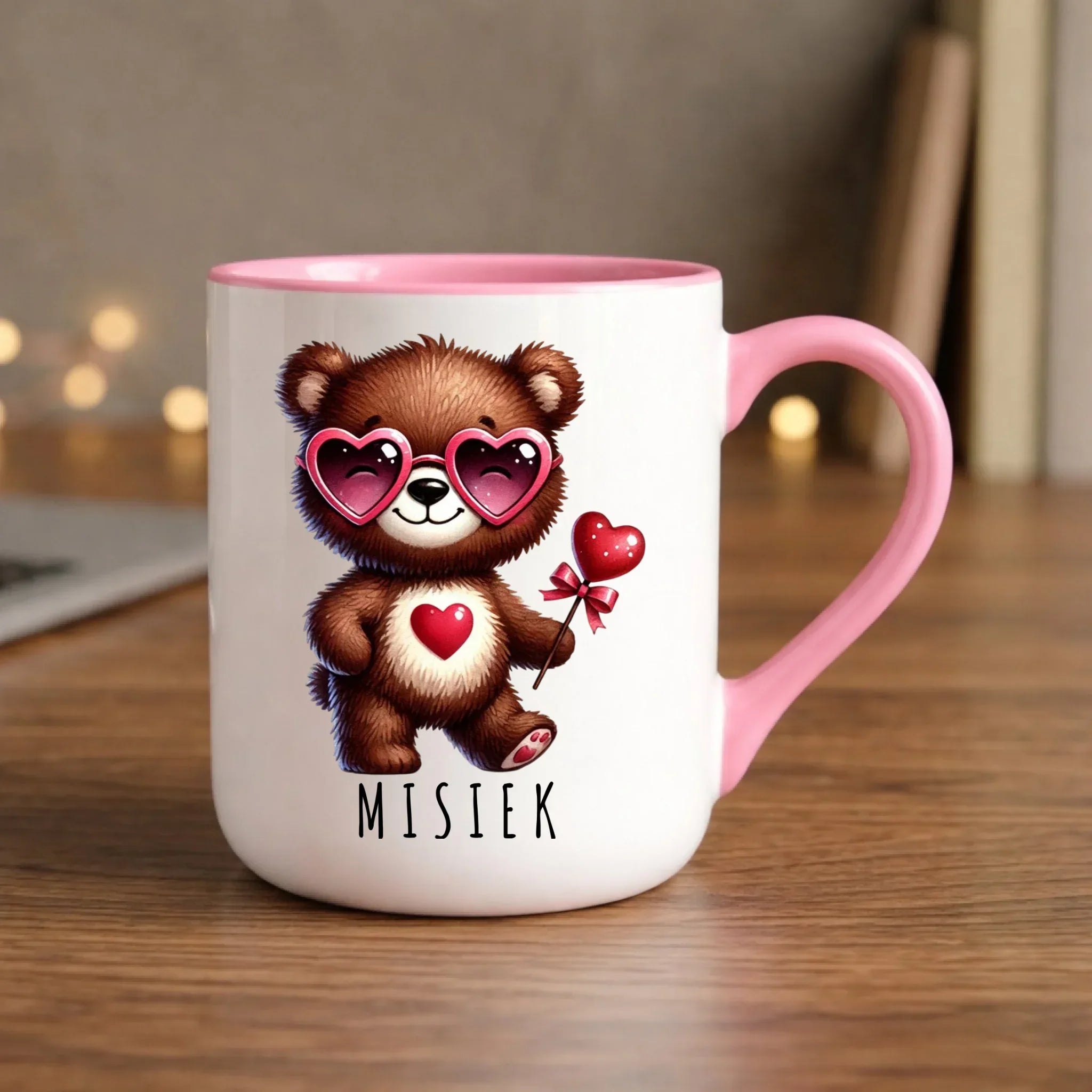Kubek elegant - Misiek z sercem W34 - StoryCups.pl