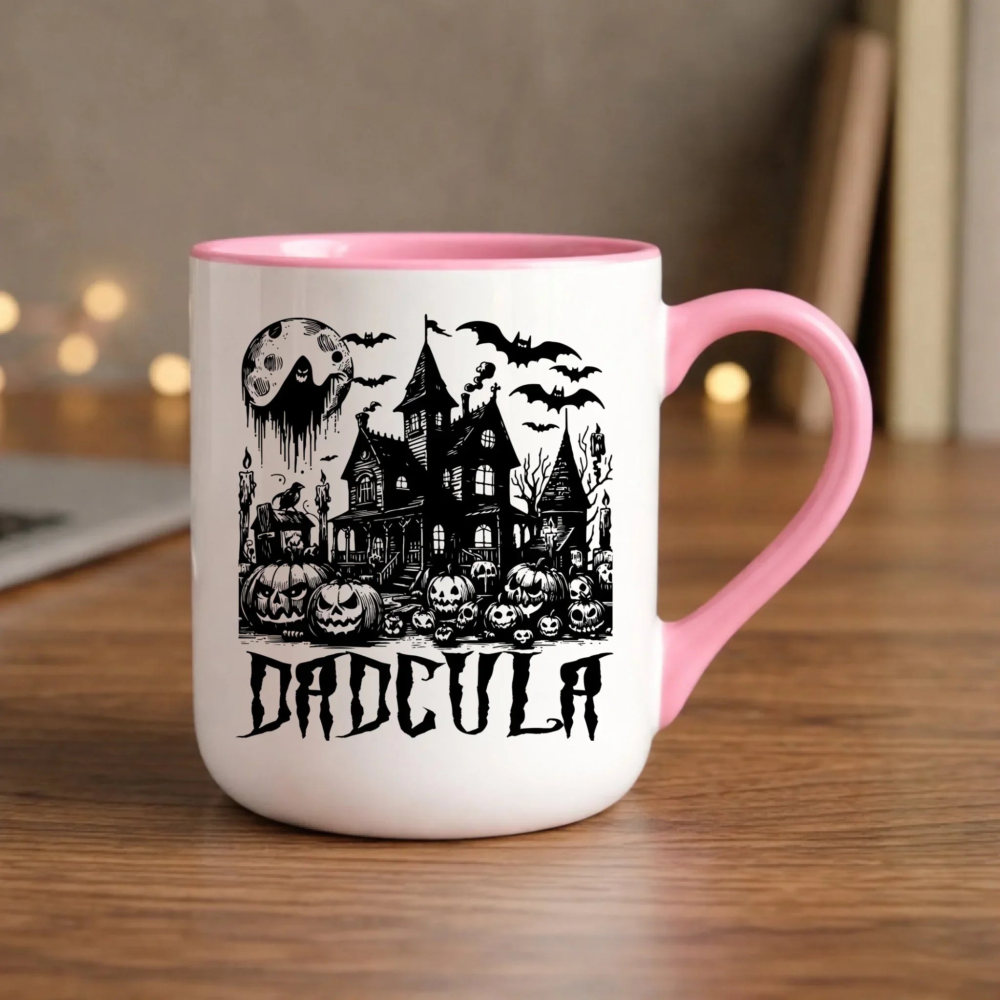 Kubek elegant halloweenowy dla taty - Upiorny dom - Dadcula HL19 - StoryCups.pl