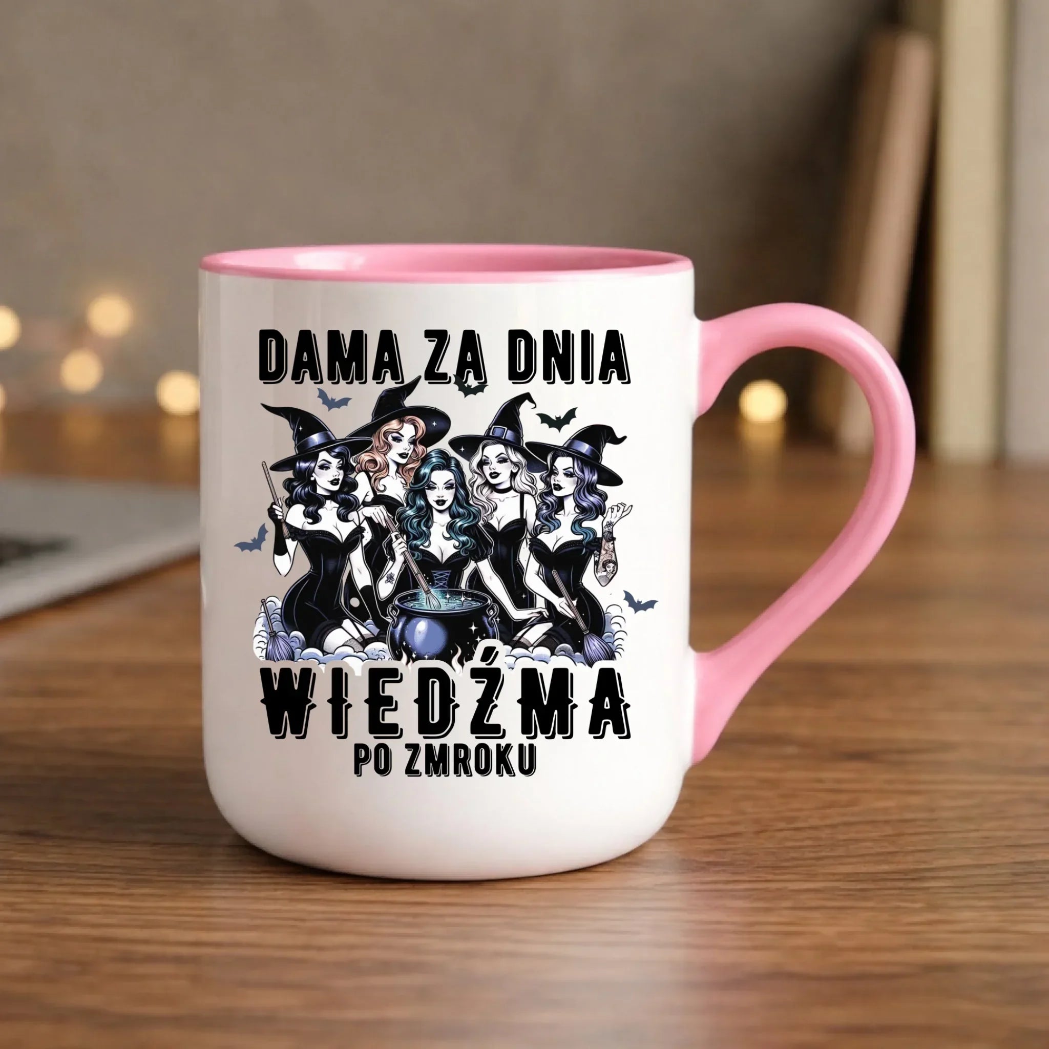 Kubek elegant - Dama za dnia wiedźma po zmroku HL16 - StoryCups.pl