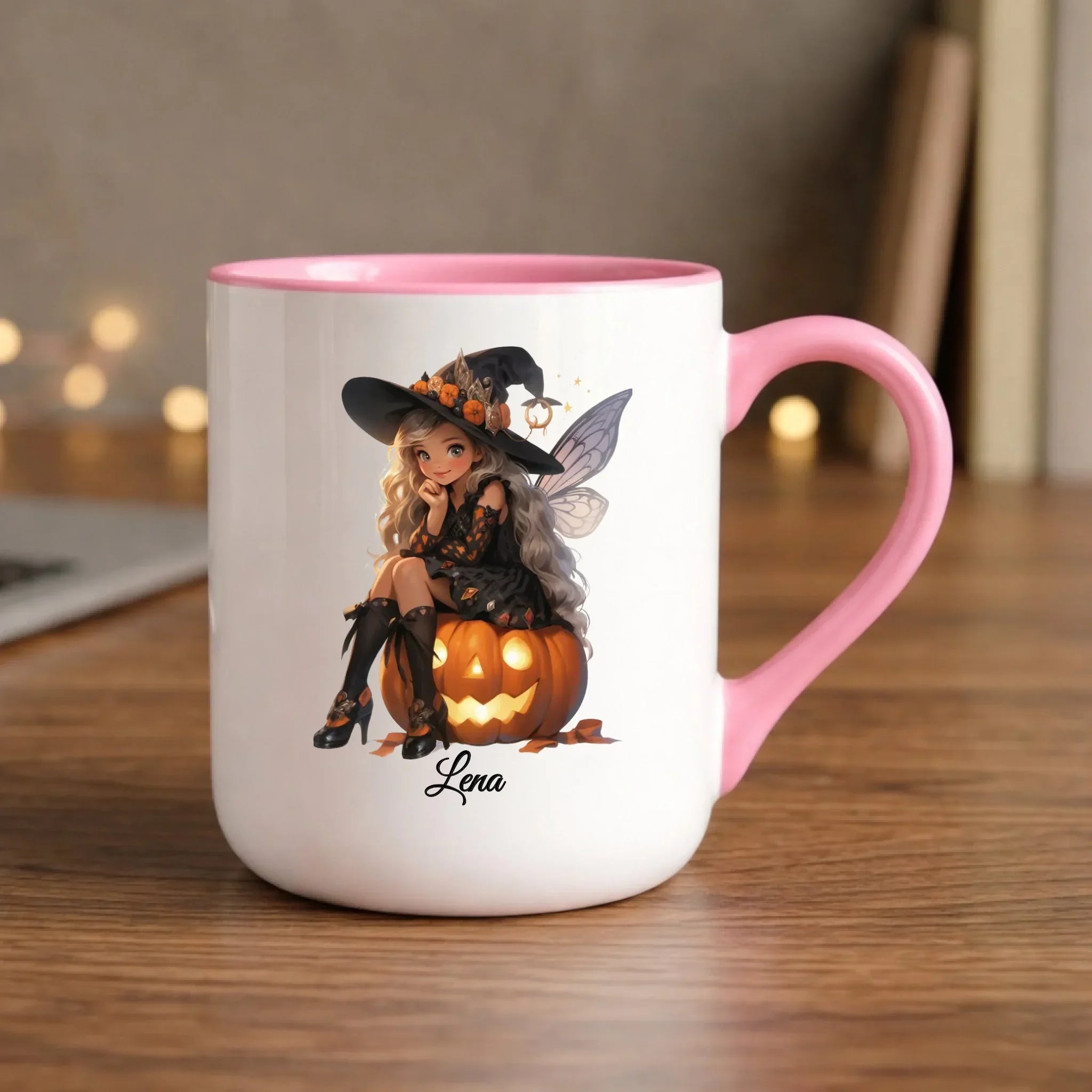 Kubek elegant na Halloween - Wróżka - wybierz postać - personalizowany HL02 - StoryCups.pl