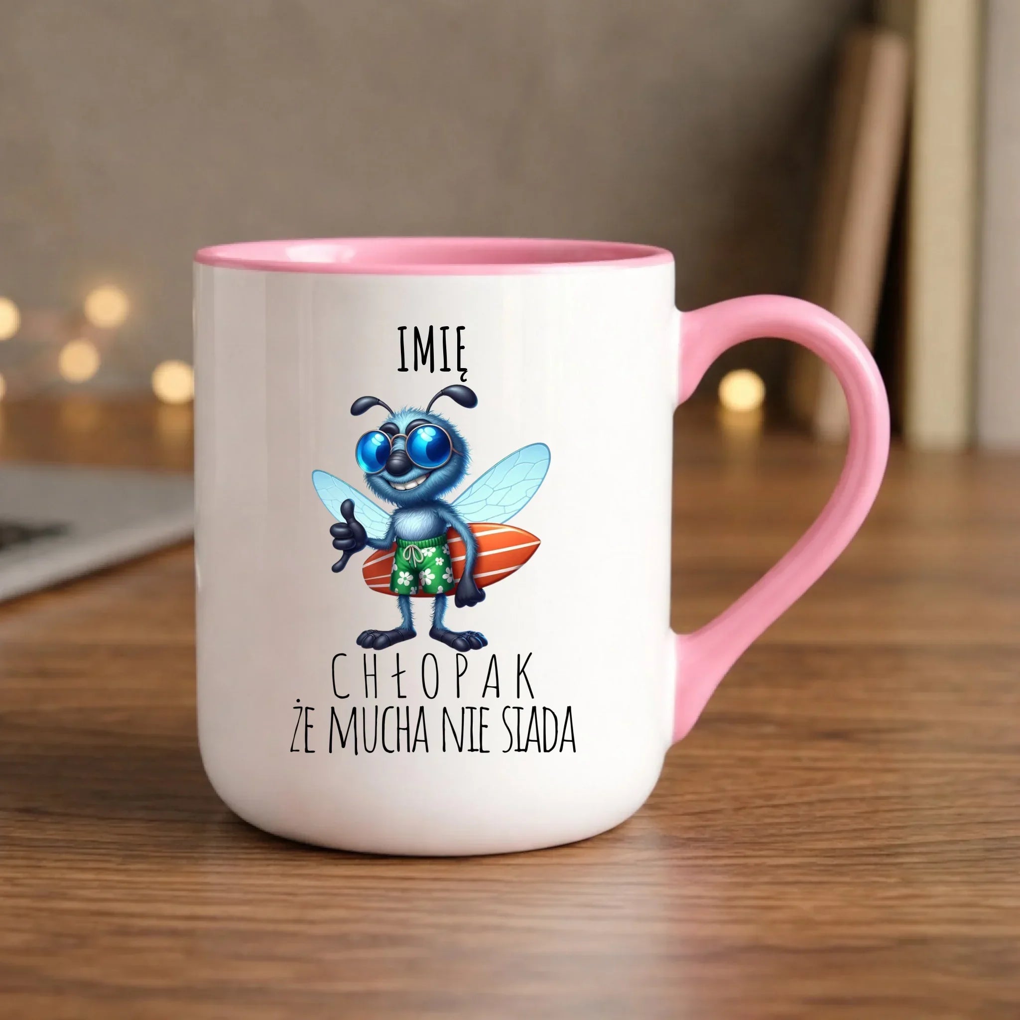 Kubek elegant - prezent dla chłopaka - Chłopak, że mucha nie siada essa - personalizowany DCH29 - StoryCups.pl