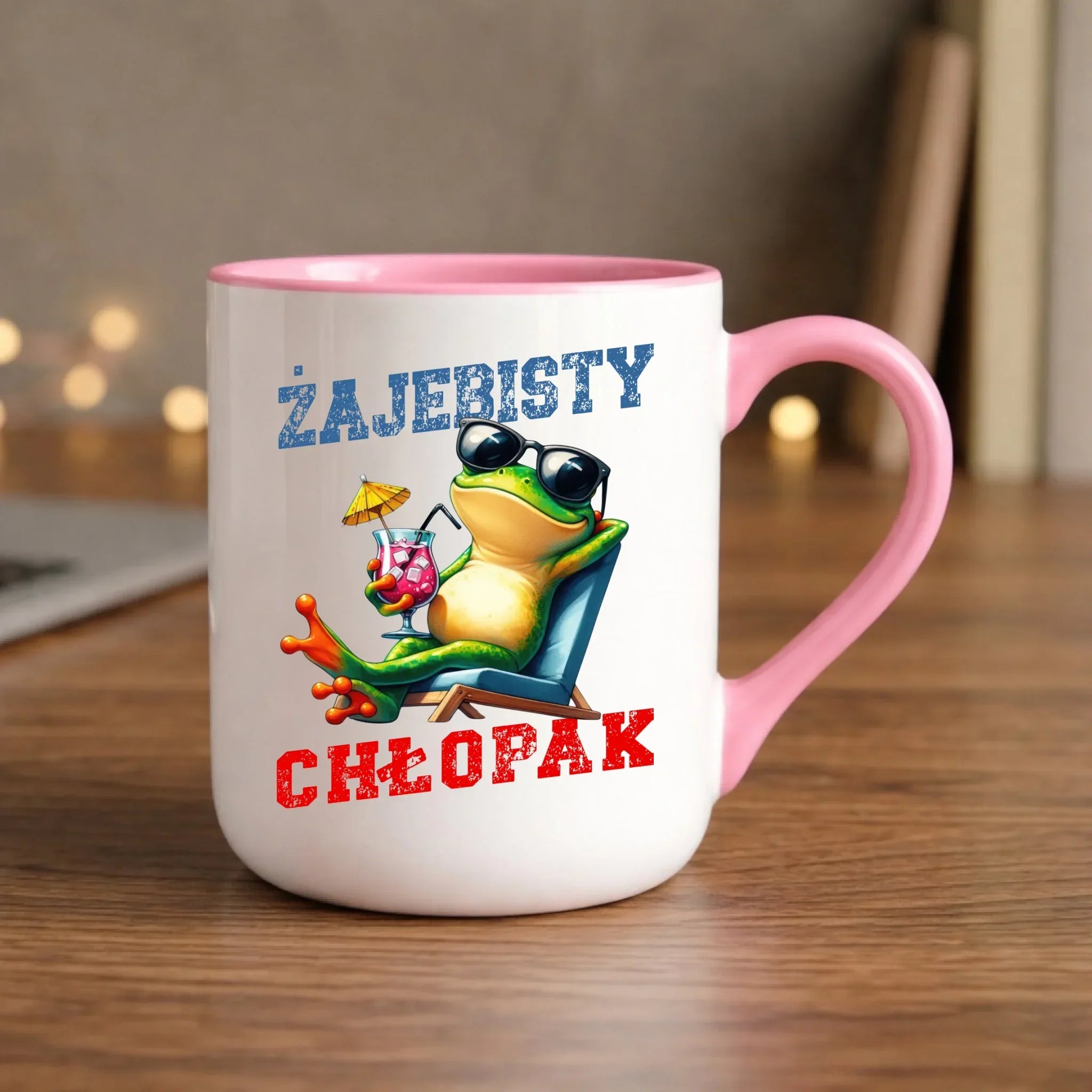 Kubek elegant z żabą - prezent dla chłopaka - Żajebisty chłopak DCH19 - StoryCups.pl