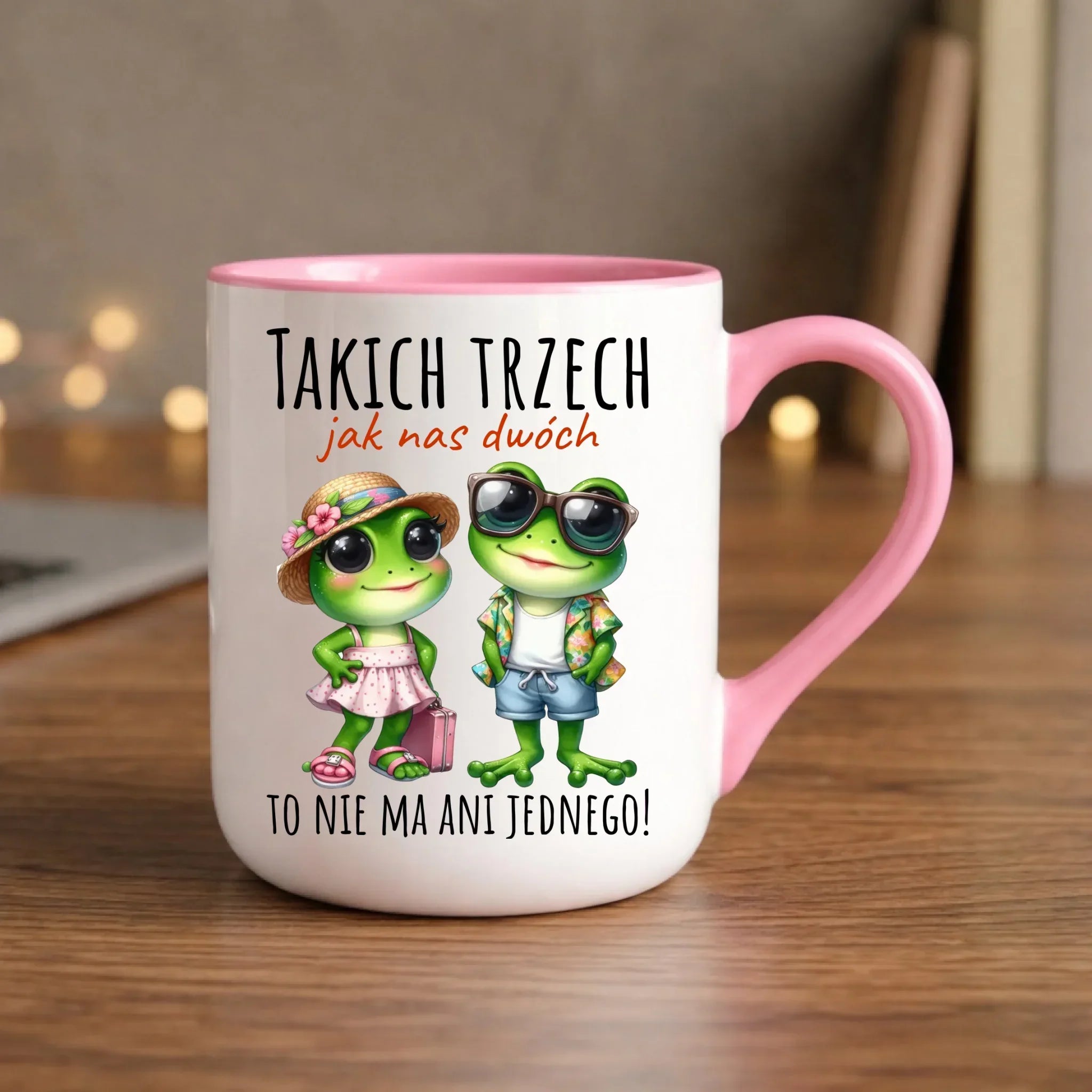 Kubek elegant dla par - Żabki Takich trzech jak nas dwóch DCH11 - StoryCups.pl