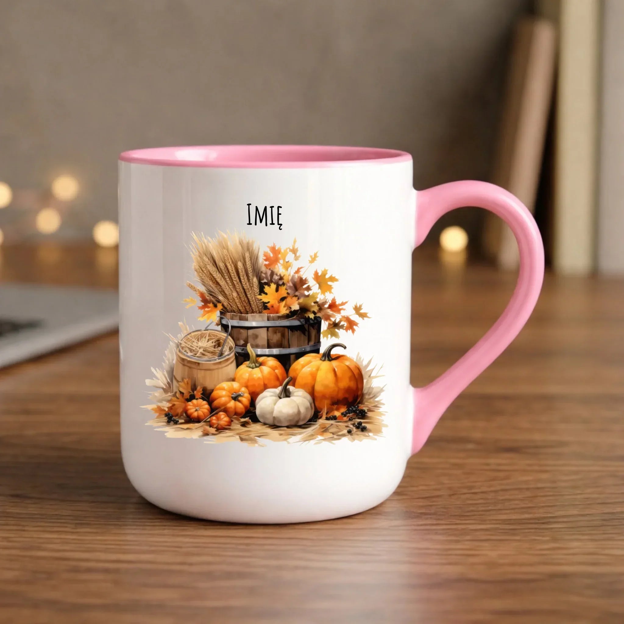 Kubek elegant na jesień - Harvest vibes - personalizowany JS09 - StoryCups.pl