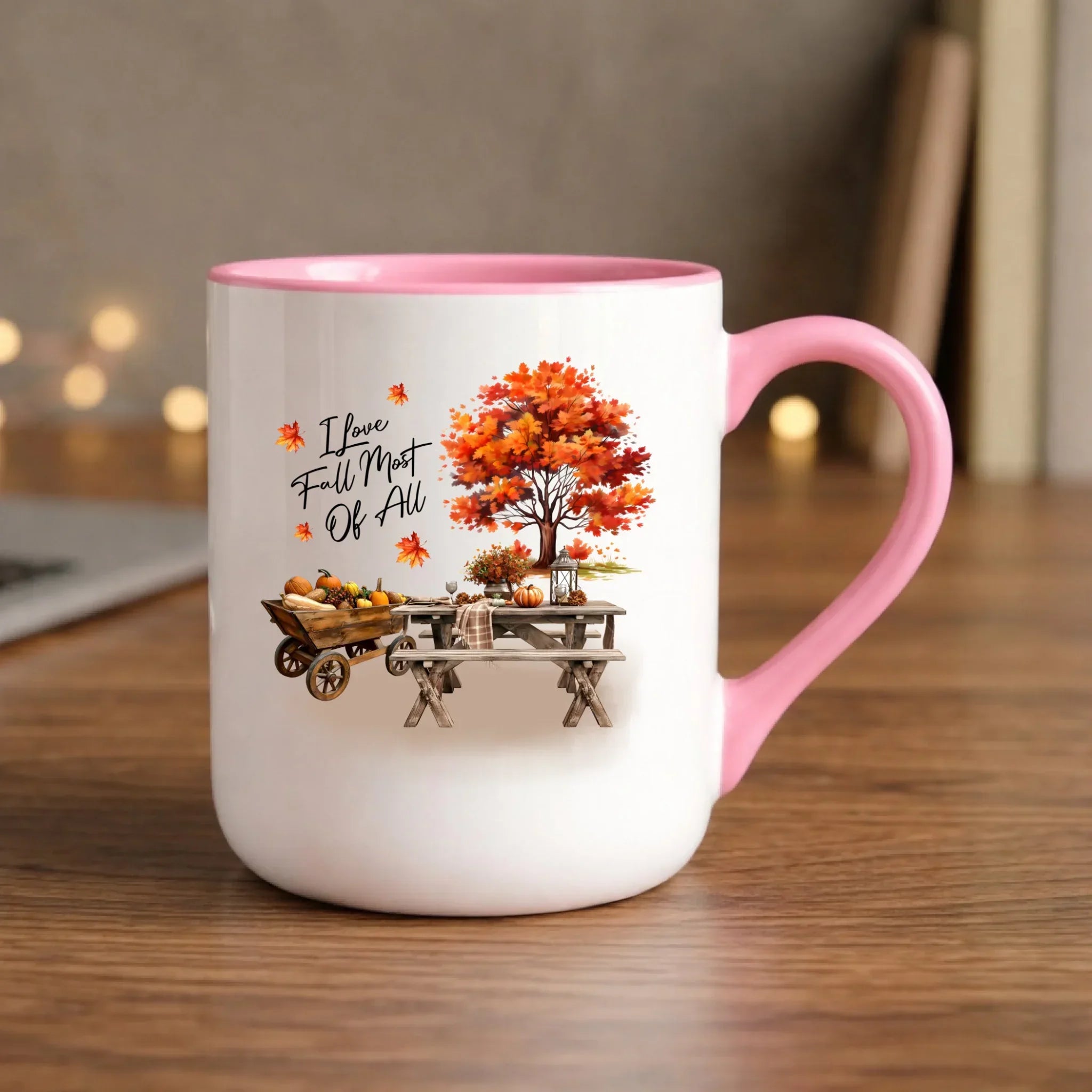 Kubek elegant jesieniara – Jesienny piknik z dyniami JS04 - StoryCups.pl