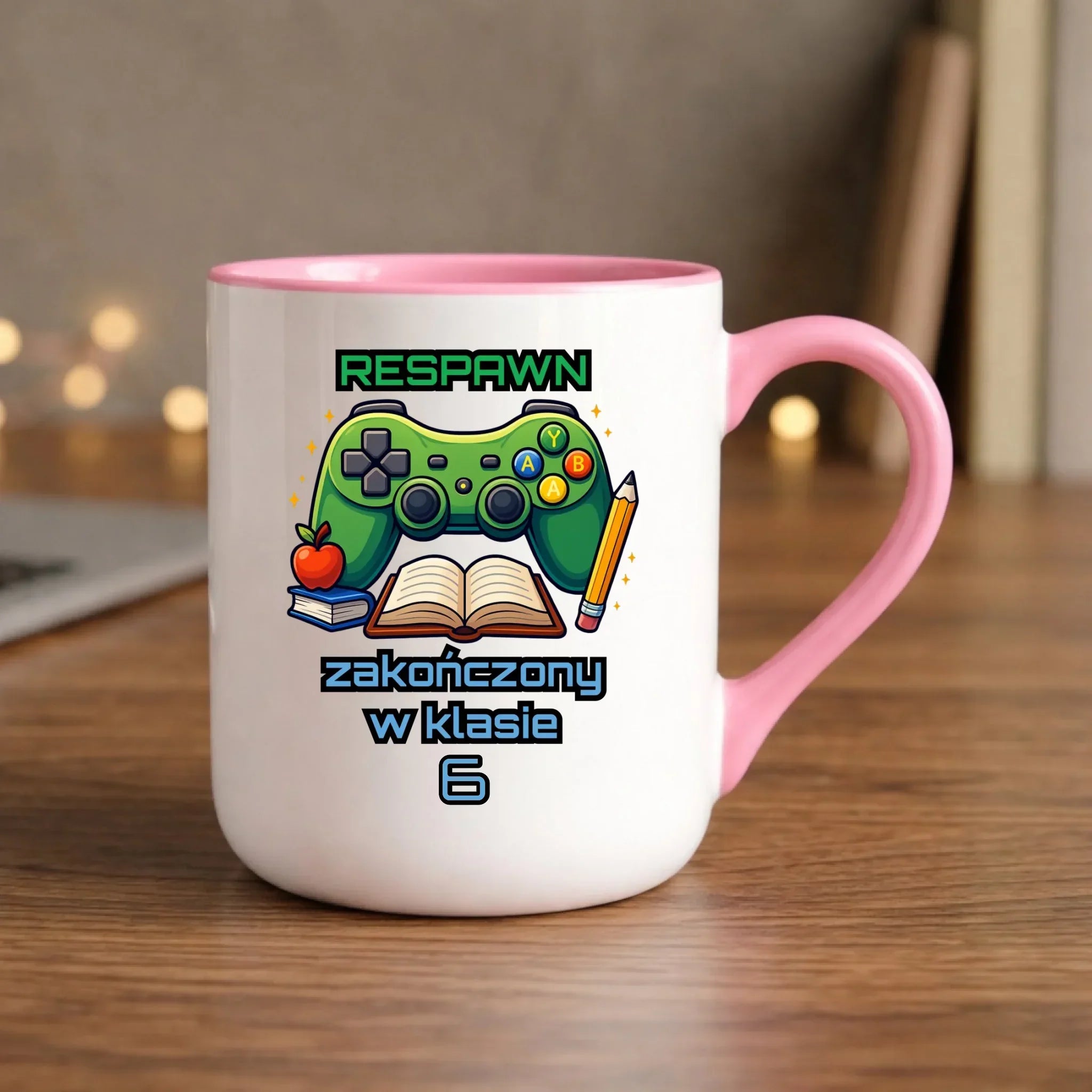 Kubek elegant szkolny - Respawn - gamer do szkoły - personalizowany SZ18 - StoryCups.pl