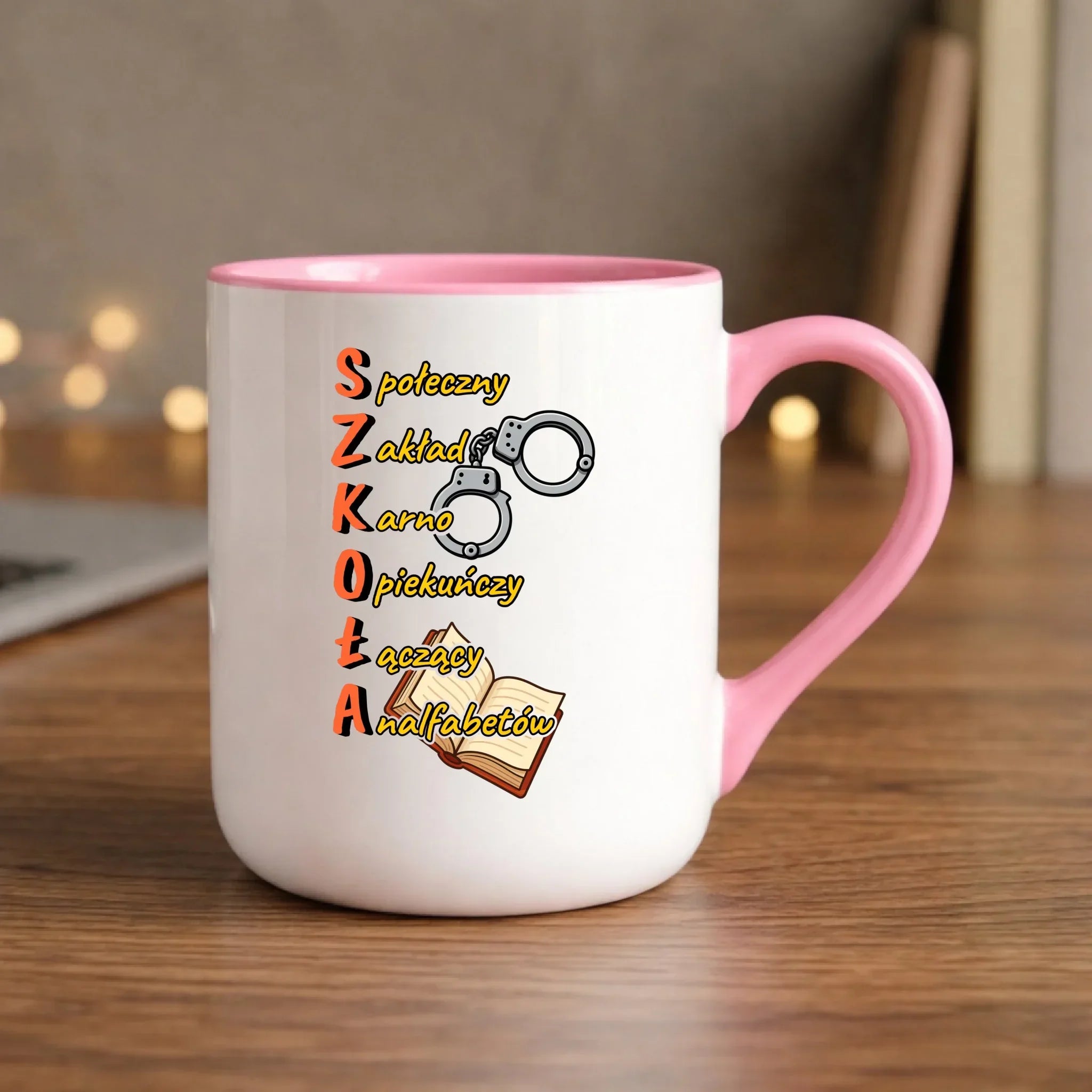 Kubek elegant do szkoły - S.Z.K.O.Ł.A. Zakład Karno Opiekuńczy SZ17 - StoryCups.pl
