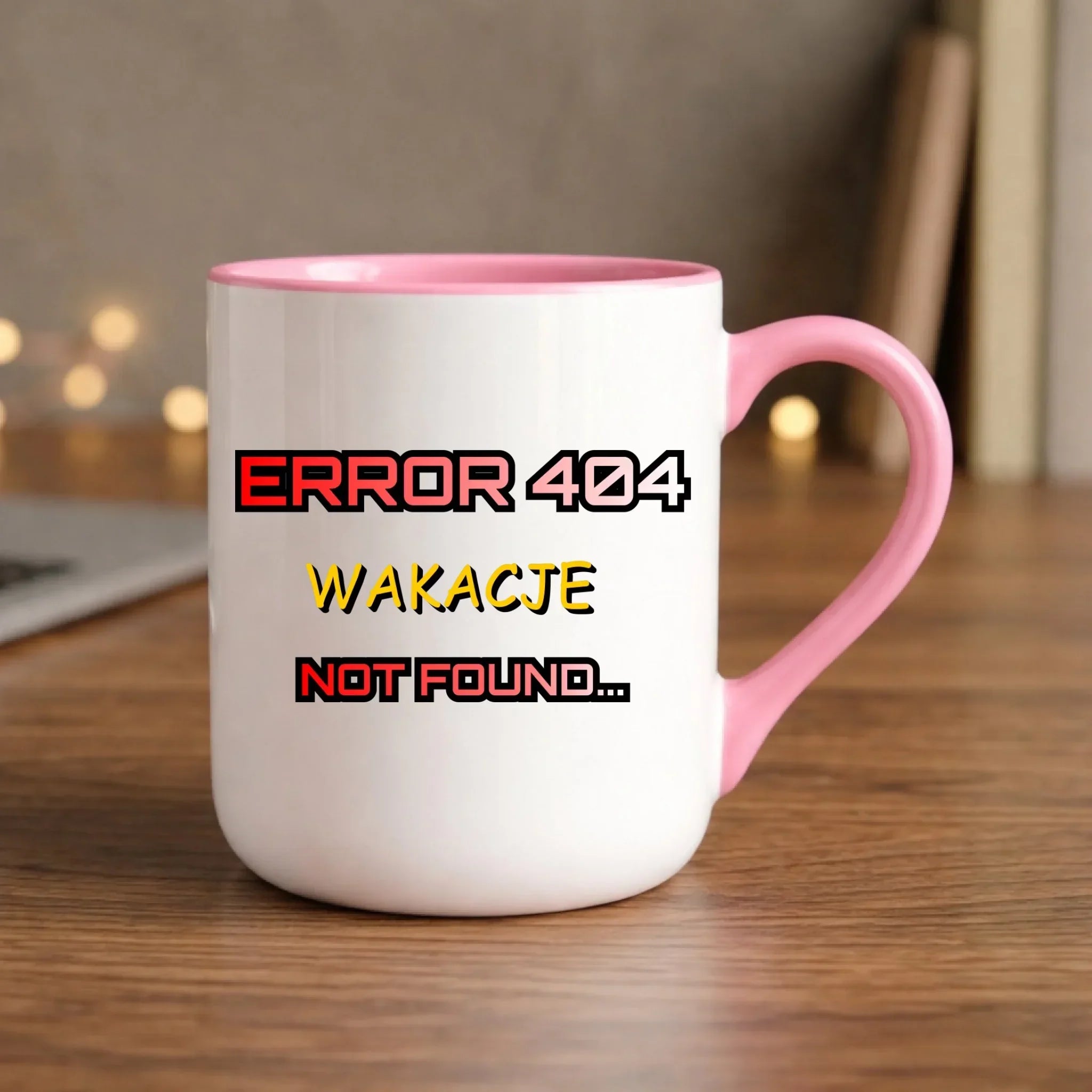 Kubek elegant szkolny - Error 404 - śmieszny SZ15 - StoryCups.pl